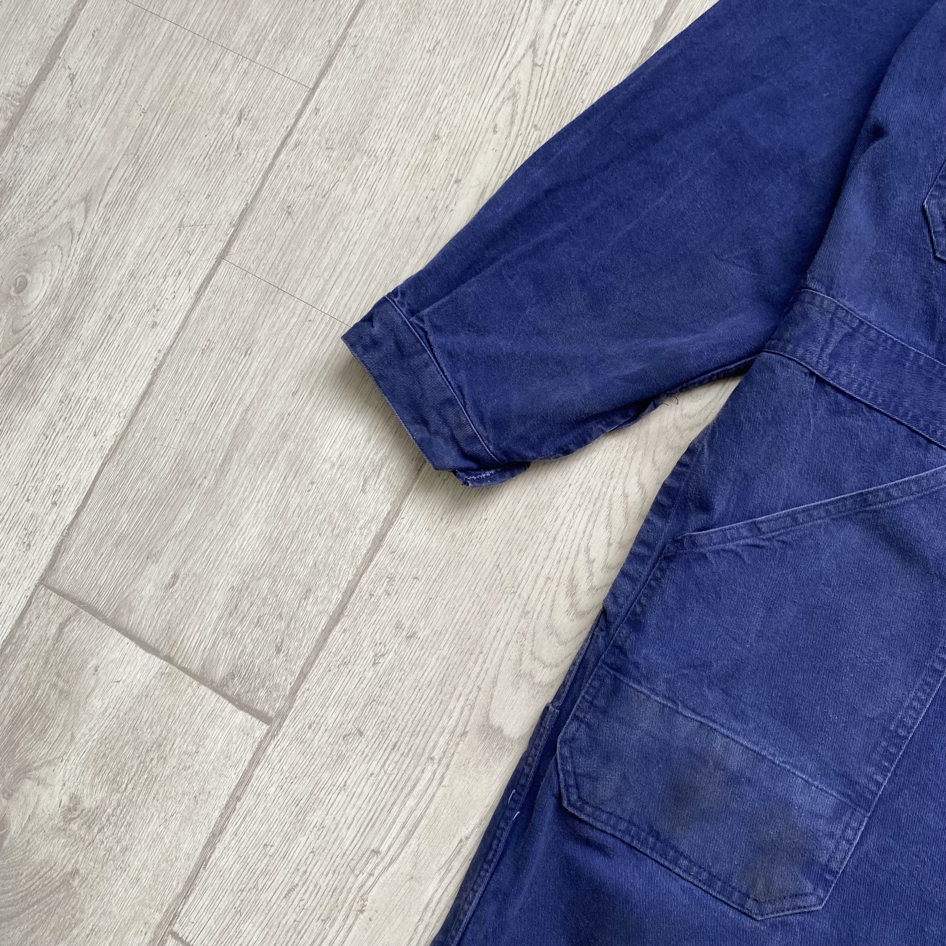Le Laboureur ⚙️ Vintage 90s Faded French Coverall Sanfor worker jumpsuit Size US 32 / EU 48 - 14 Thumbnail