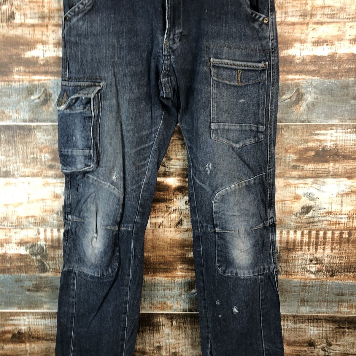 Japanese Brand Japanese Brand Blue utility worker Multipocket Pants #A2164 Size US 33 - 5 Thumbnail