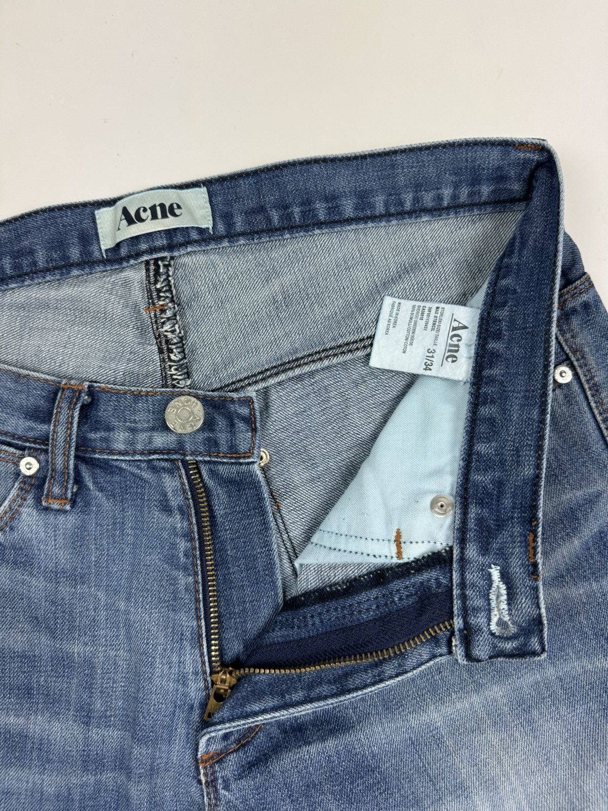 Acne Studios Acne Max Stencil Blue Jeans Size 31x34 Size US 31 - 9 Thumbnail