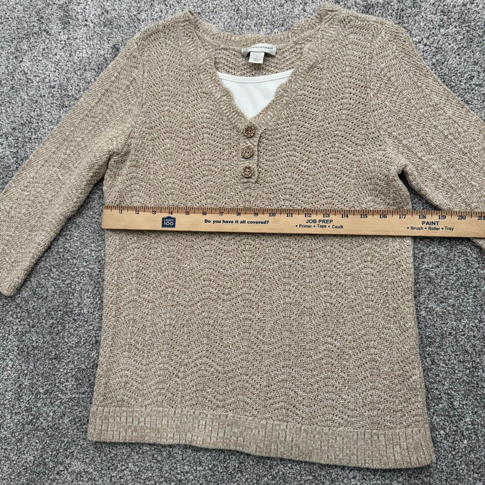 Other Christopher & Banks Open Knit Sweater Large Cottagecore Size L / US 10 / IT 46 - 4 Thumbnail