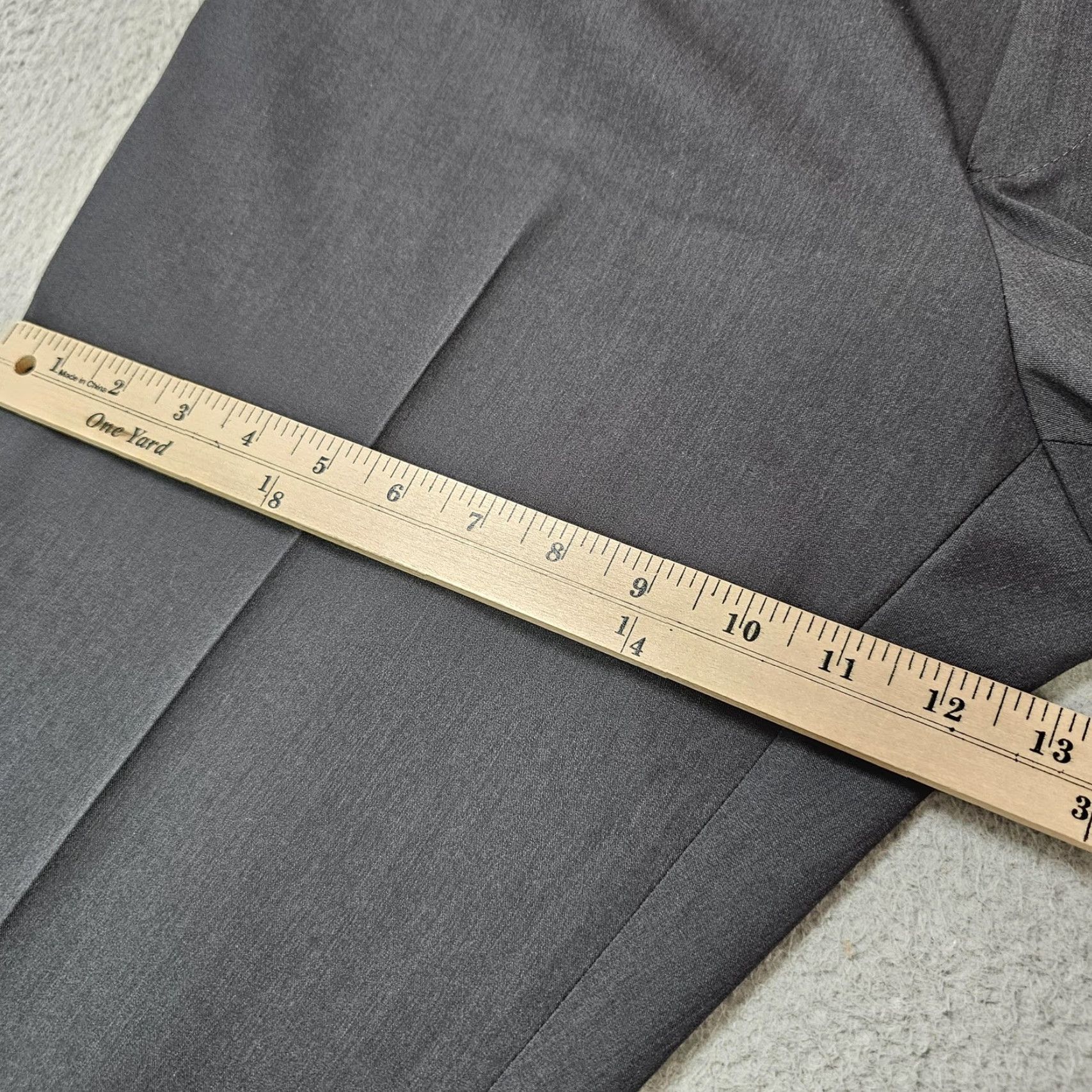 Vintage Ballin Dress Pants Mens 38x31 Gray Comfort-EZE Flat Front Straight Office Size US 38 / EU 54 - 4 Thumbnail