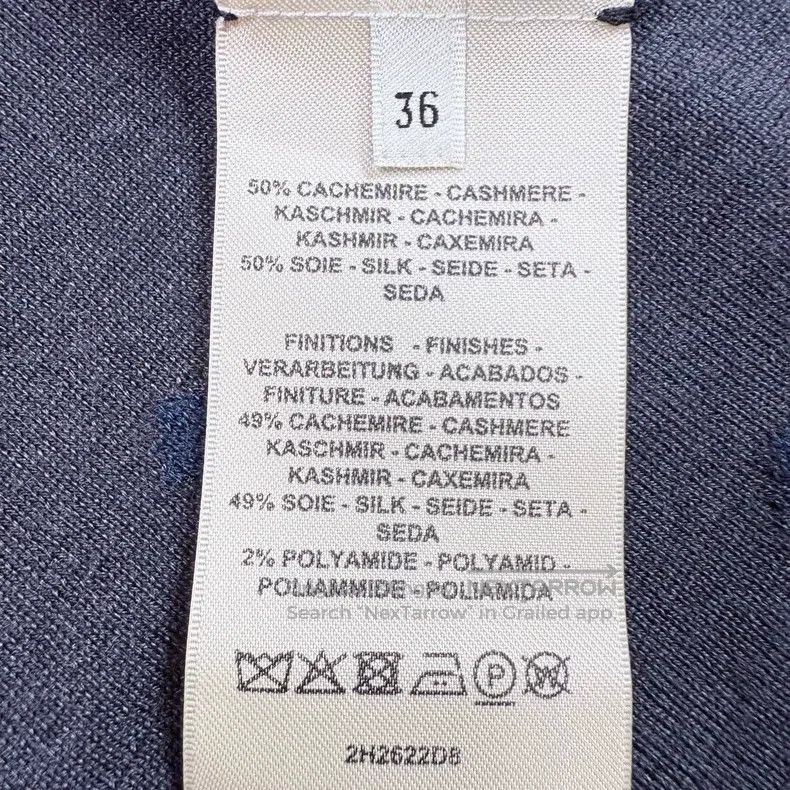 Hermes Hermes 22 Autumn-Winter Silk Cashmere Printed Short Sleeve Size XS / US 0-2 / IT 36-38 - 7 Thumbnail