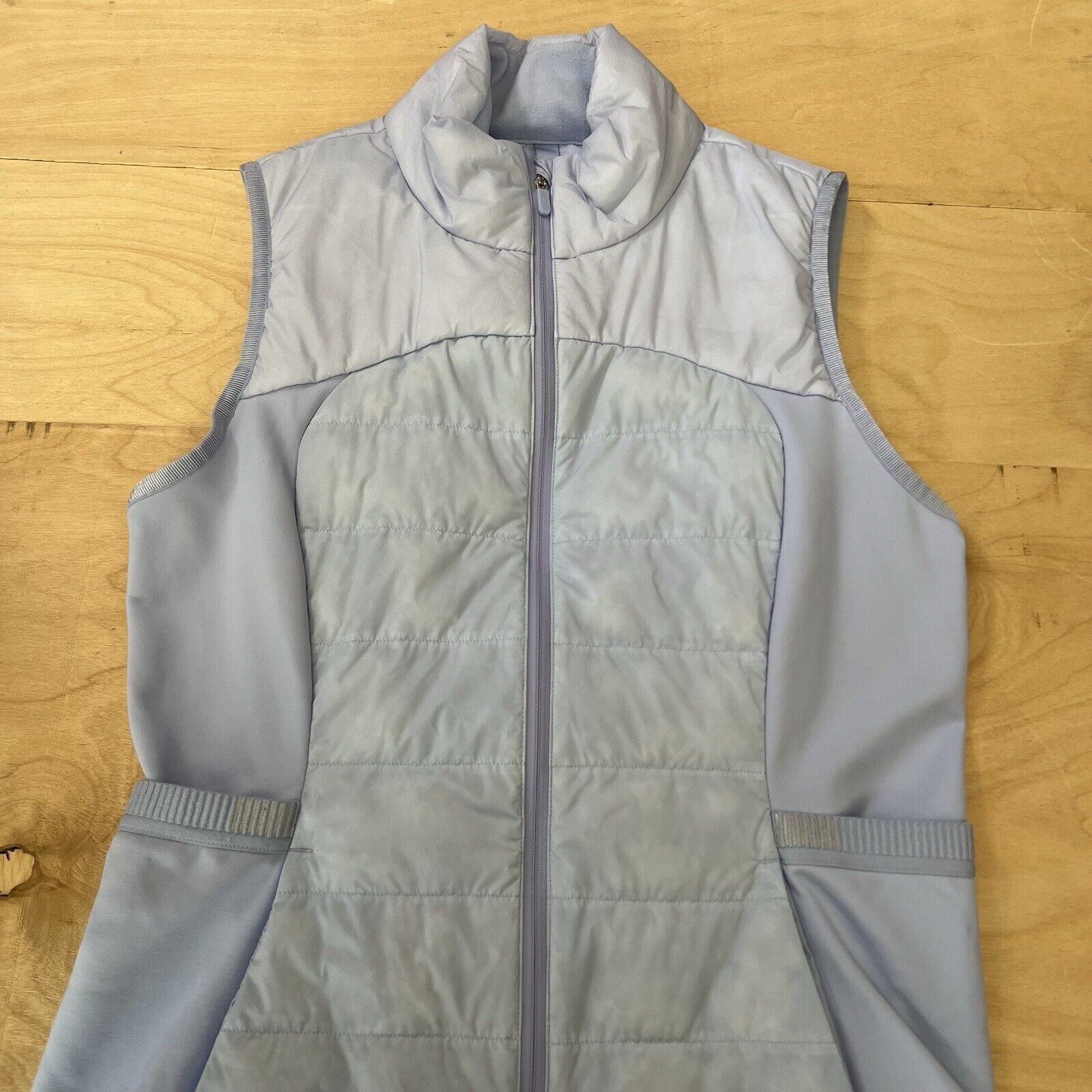 Lululemon Down For It All Vest Women's 8 Light Blue Full Zip
