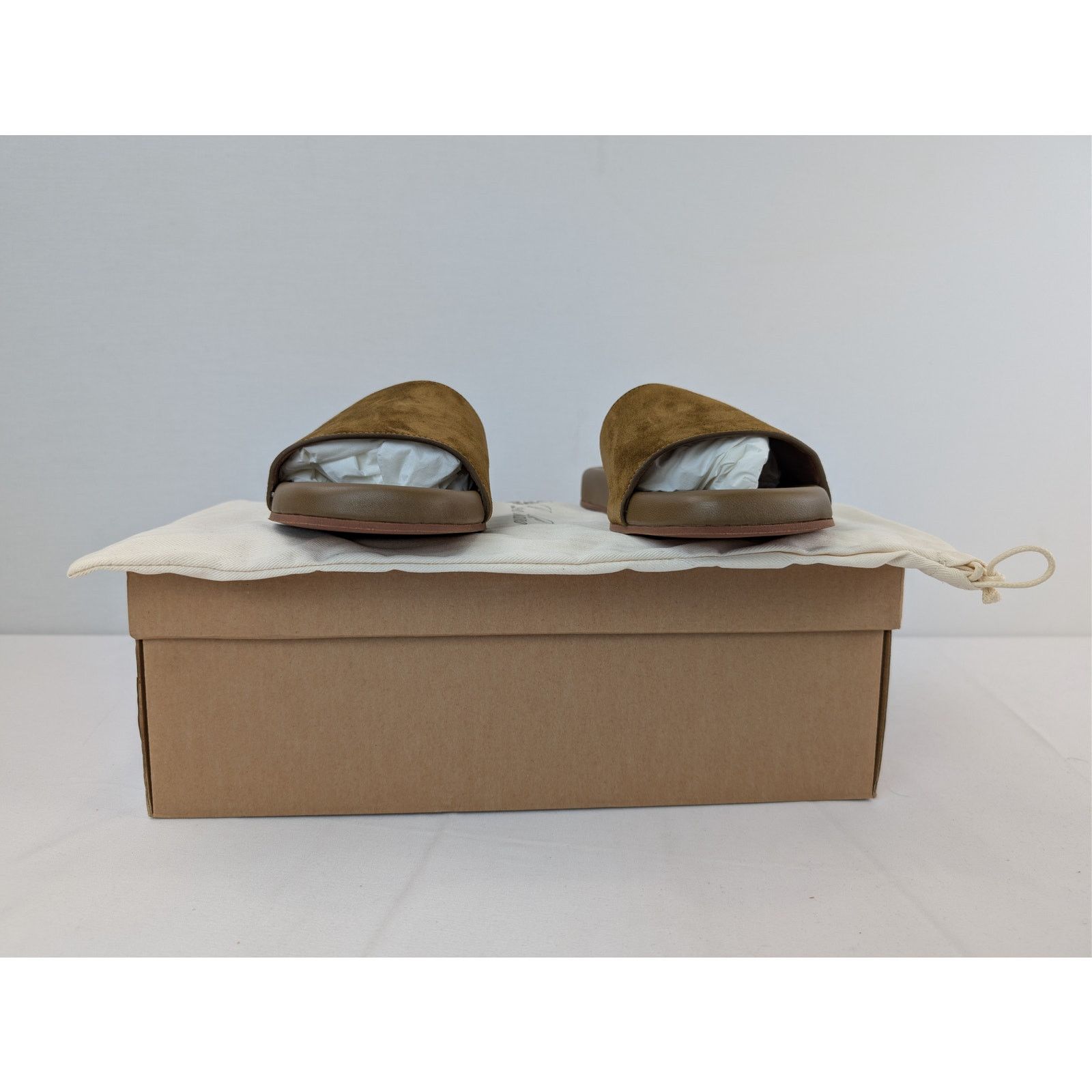 Loro Piana o1rshd1 Sea-Slide Walk Suede Slippers in Tan Size US 8 / EU 41 - 17 Thumbnail