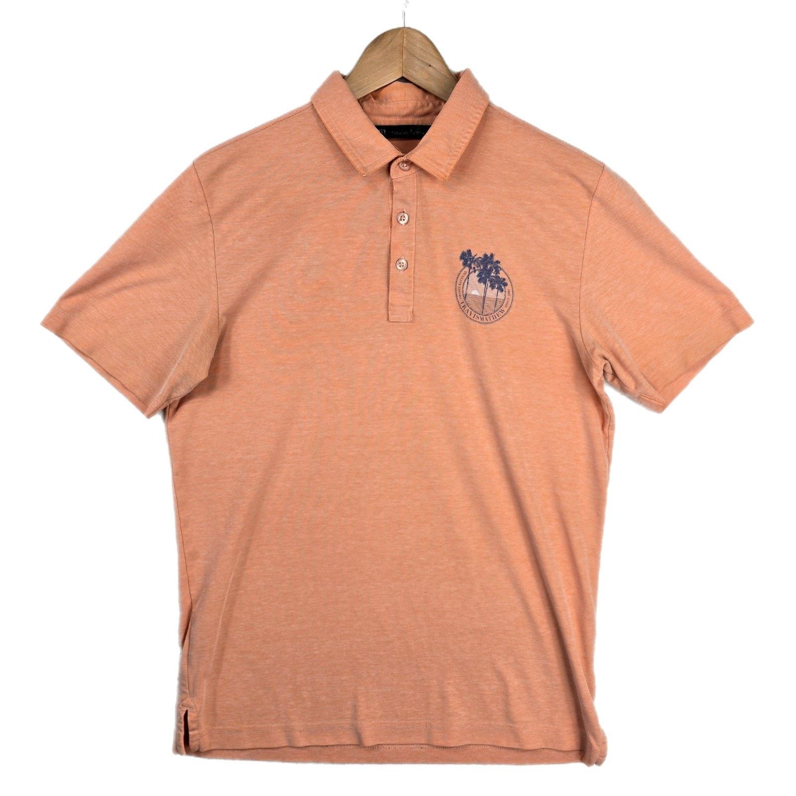 TravisMathew Travis Mathew Performance Golf Polo Shirt Mens M Orange Size US M / EU 48-50 / 2 - 1 Thumbnail