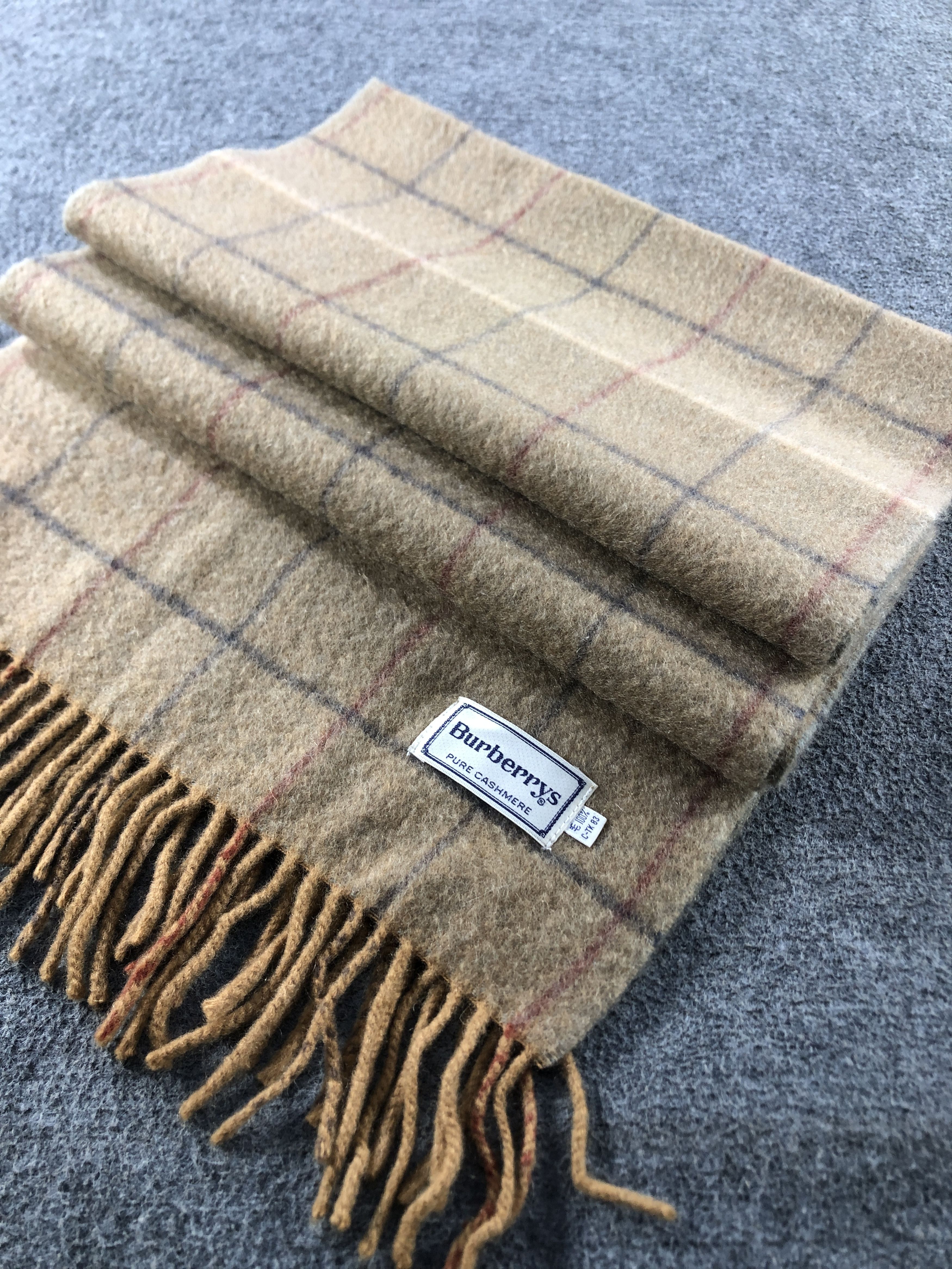 Burberry Burberry Pure Cashmere Scarf / Muffler / Neckwear P802 Size ONE SIZE - 2 Thumbnail