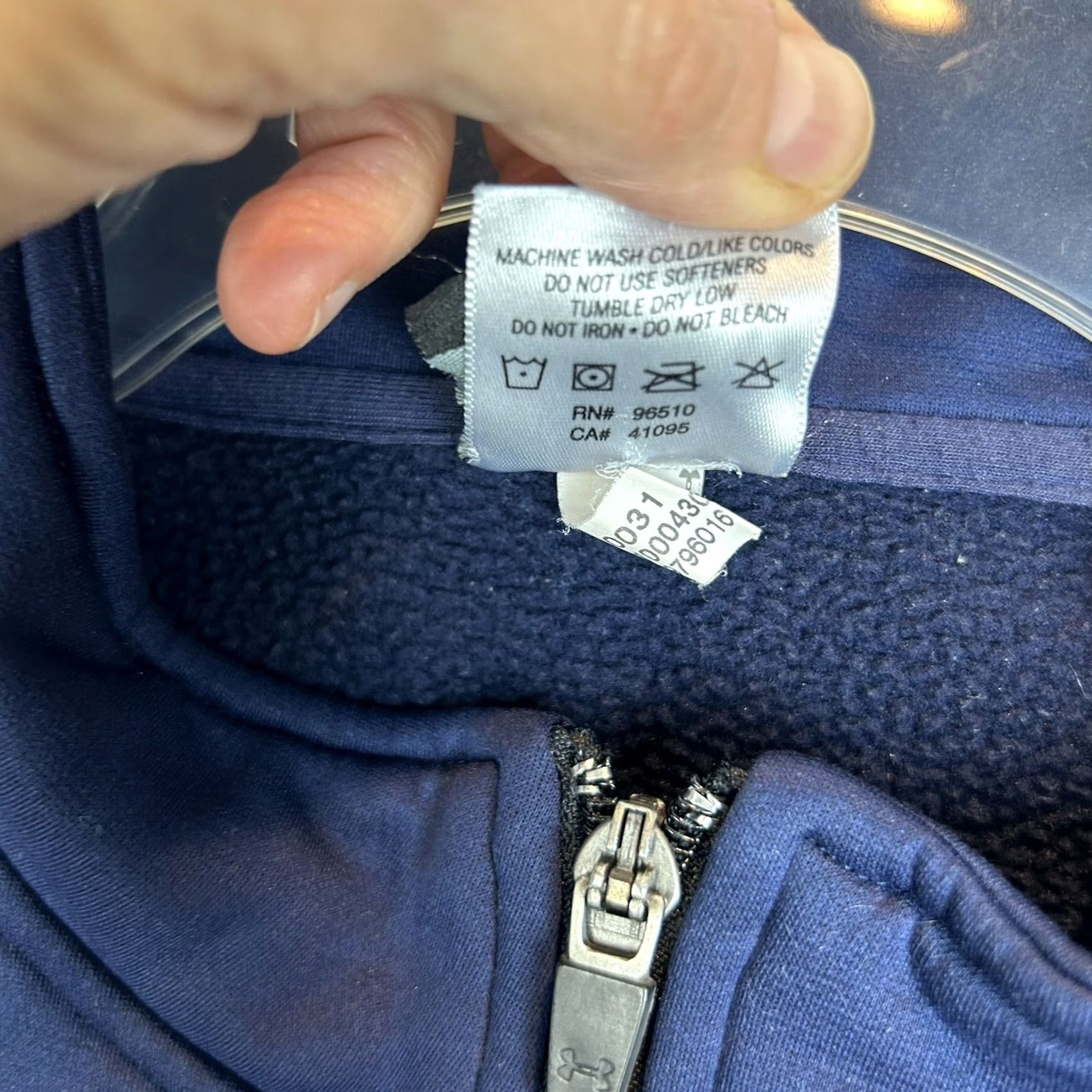 Under Armour Under Armour Jacket Mens M Navy Blue Full Zip Pockets Solid Casual Layer Size US M / EU 48-50 / 2 - 7 Thumbnail