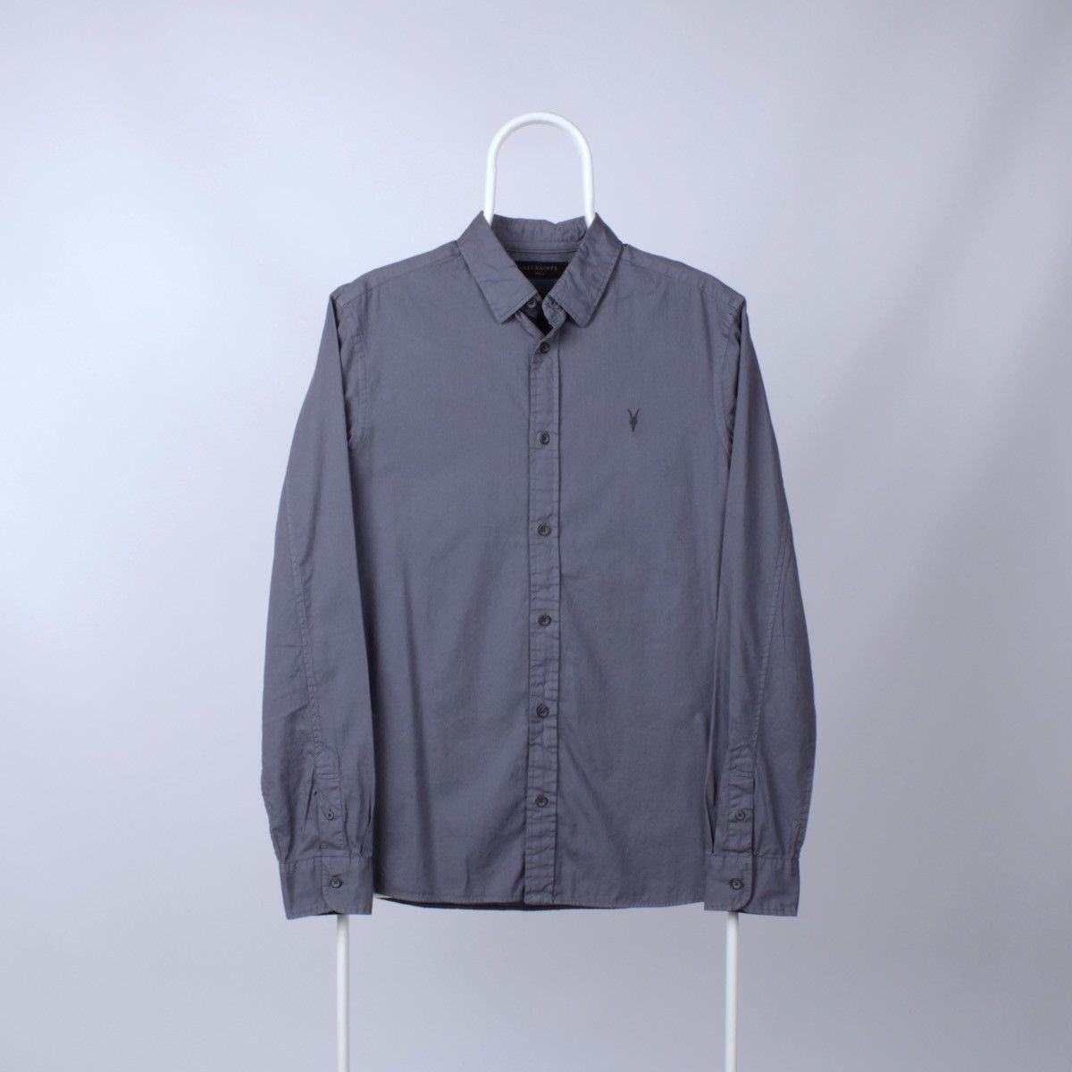 Allsaints ALLSAINTS Redondo Gray Long Sleeve Button Down Shirt Size US S / EU 44-46 / 1 - 1 Thumbnail