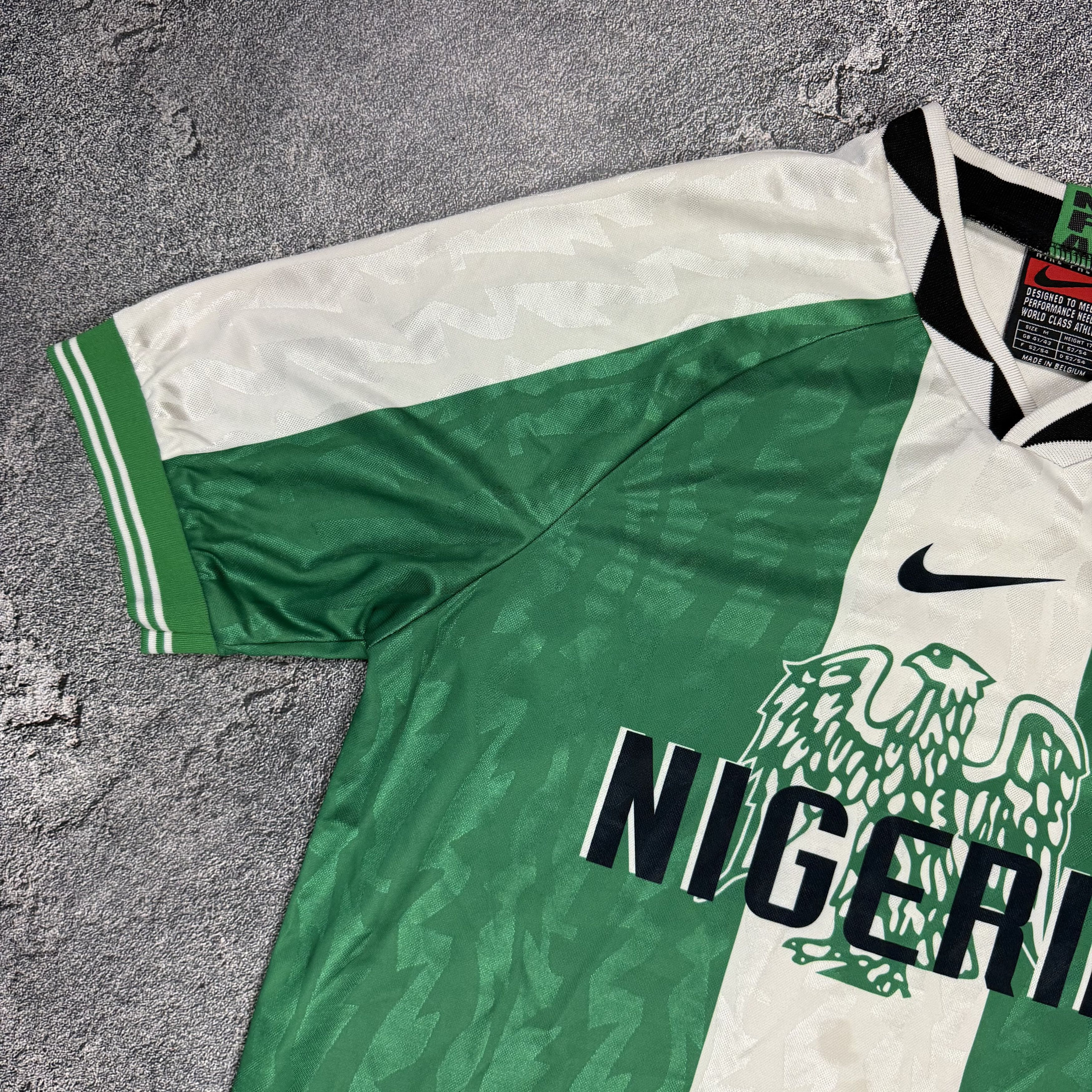 Nike 1995/1996 Nike Nigeria Vintage Soccer Jersey T-Shirt Tee Size US M / EU 48-50 / 2 - 2 Thumbnail