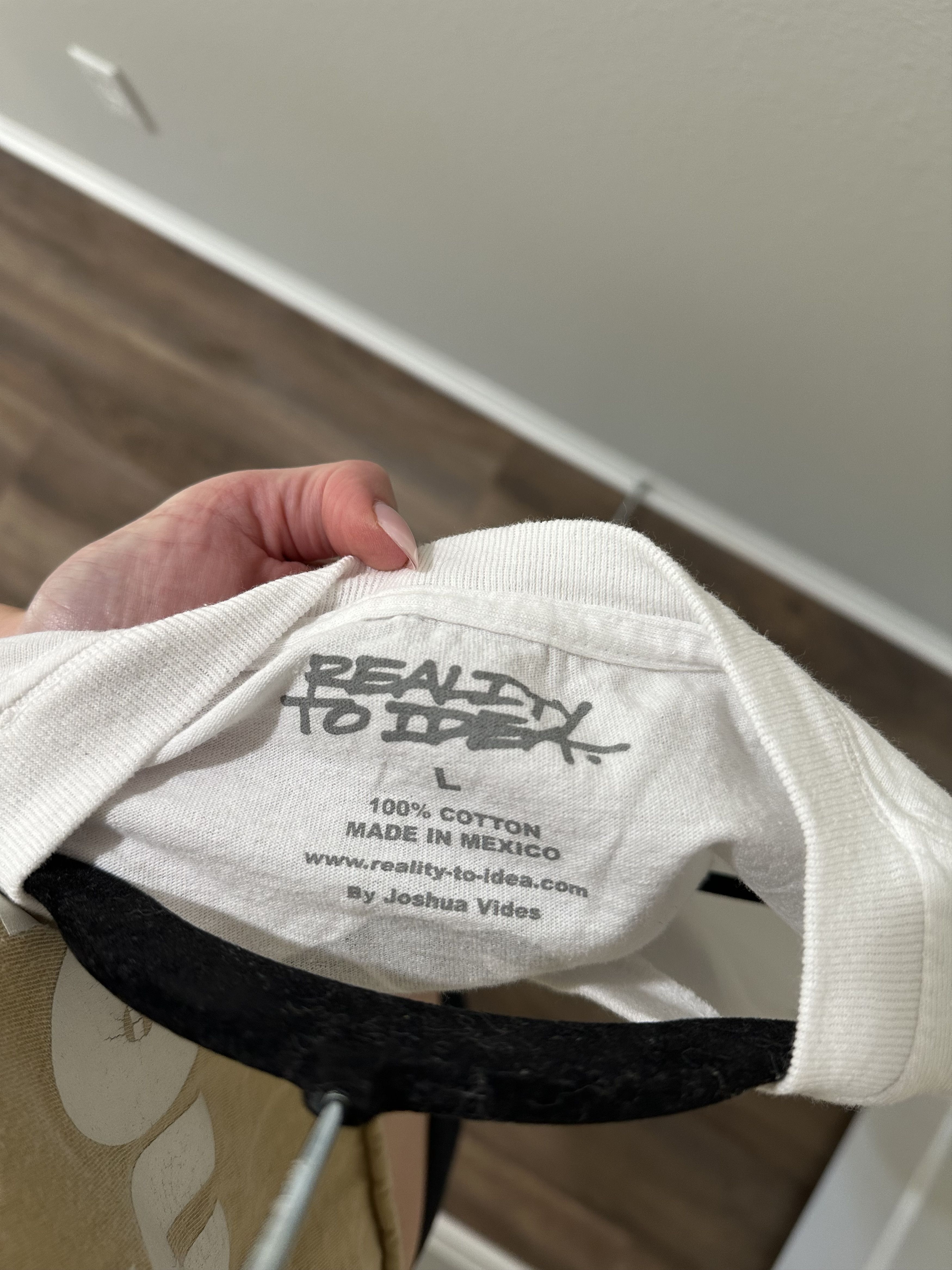 Joshua Vides Reality To Idea Paint Crew Tee - L Size US L / EU 52-54 / 3 - 3 Thumbnail