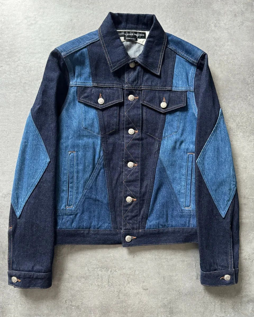 Alexander McQueen AW2017 Alexander McQueen Blue Juxtaposition Denim Jacket Size US S / EU 44-46 / 1 - 1 Thumbnail