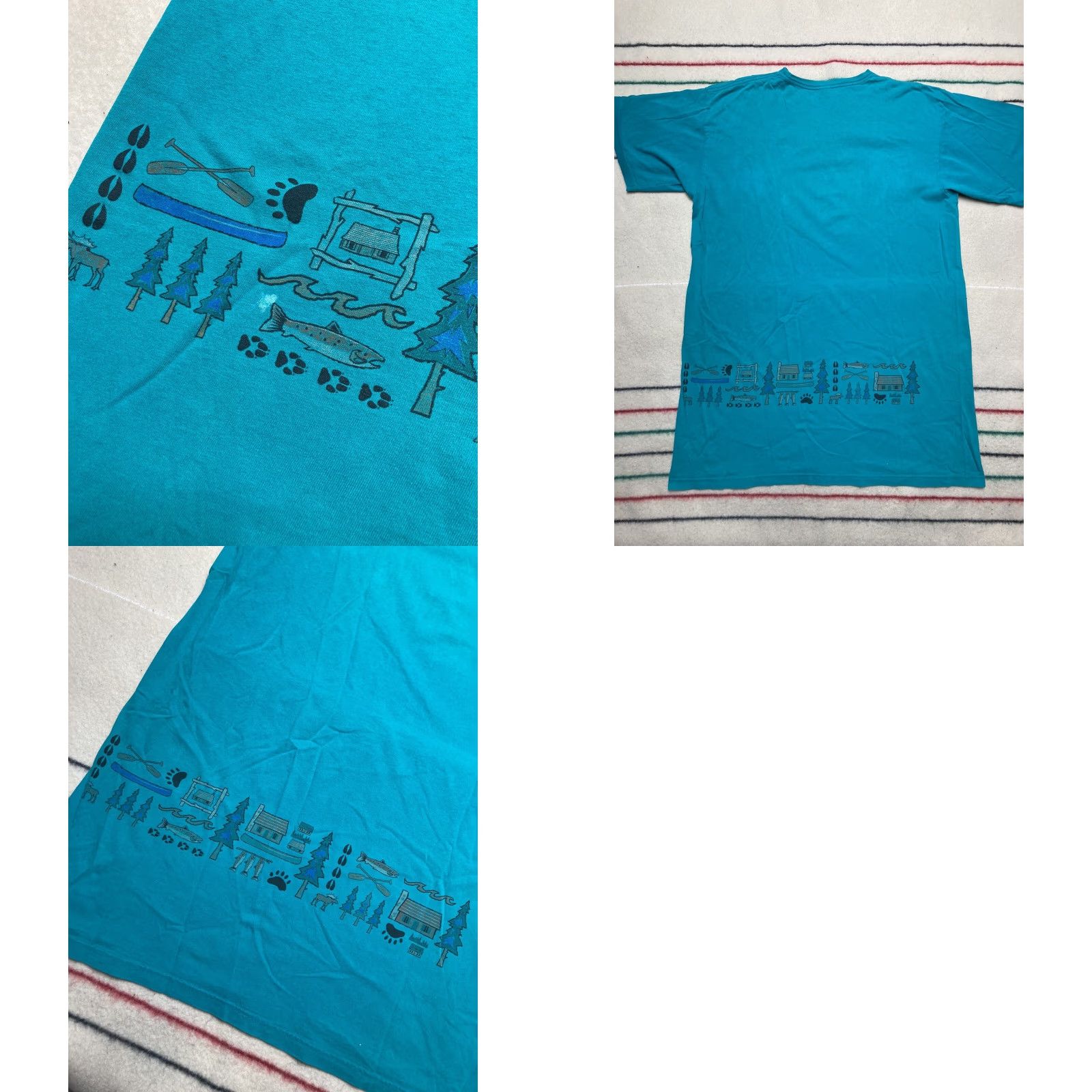 Vintage VINTAGE Yellowstone park oversized camp sleep shirt beach sleeping bear animals T-Shirt Men XL tall Blue Long Sleeve Oversized Size US XL / EU 56 / 4 - 8 Thumbnail