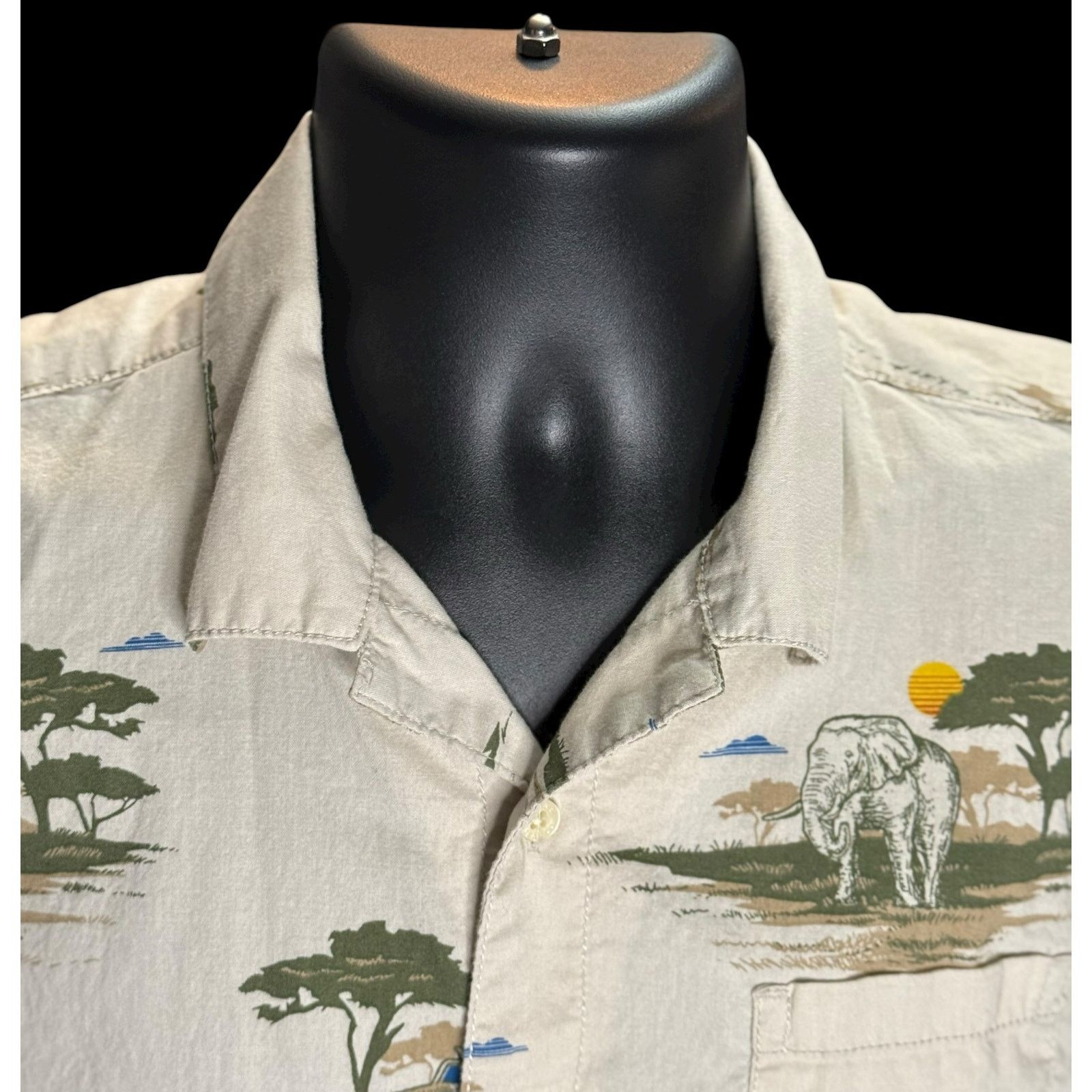 Arizona Jean Co. Safari Button Up Shirt XL Men’s Elephant Giraffe Arizona Size US XL / EU 56 / 4 - 4 Thumbnail