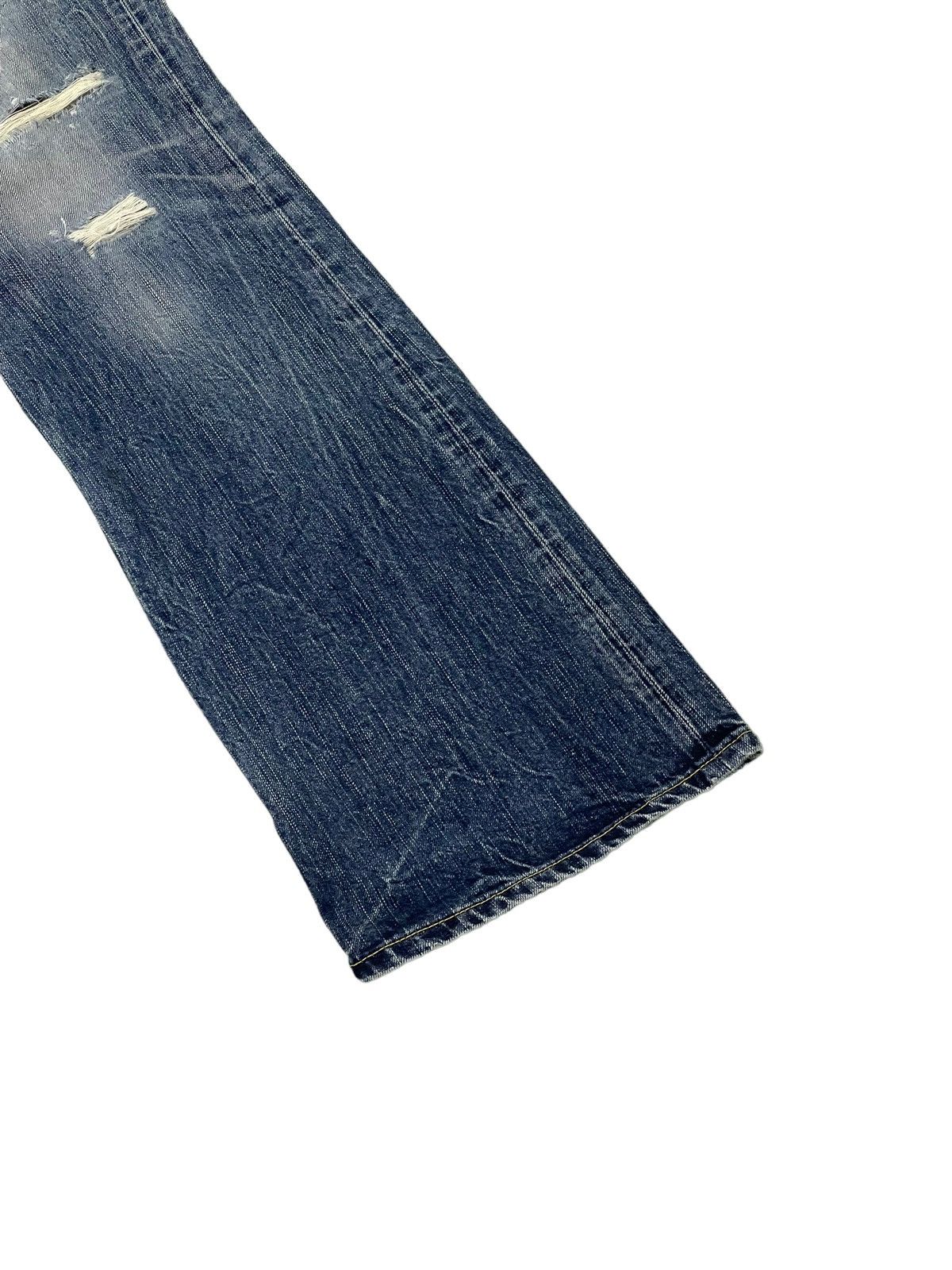 Edwin Flare Jeans Edwin Japan Distress Low Rise Boot Cut 7🟦3 Size US 30 / EU 46 - 4 Thumbnail