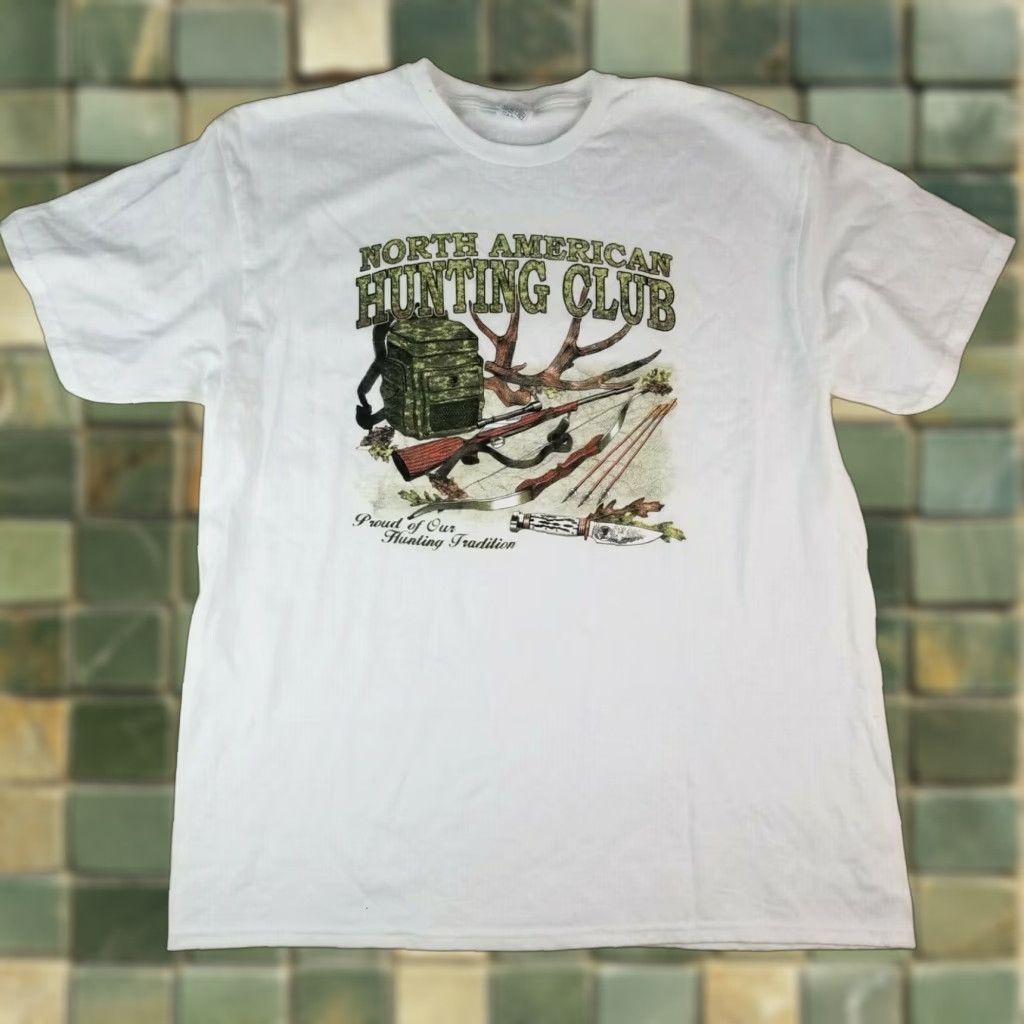Vintage VINTAGE North American Hunting Club Shirt Mens XL White Outdoors Nature 90s TEE Size US XL / EU 56 / 4 - 1 Thumbnail