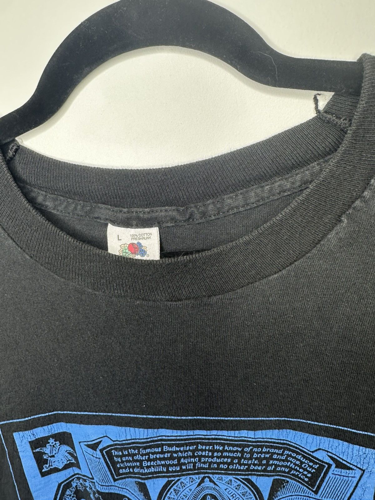 Budweiser × Vintage Black Vintage 90s Budweiser Beer shirt Size US L / EU 52-54 / 3 - 3 Thumbnail