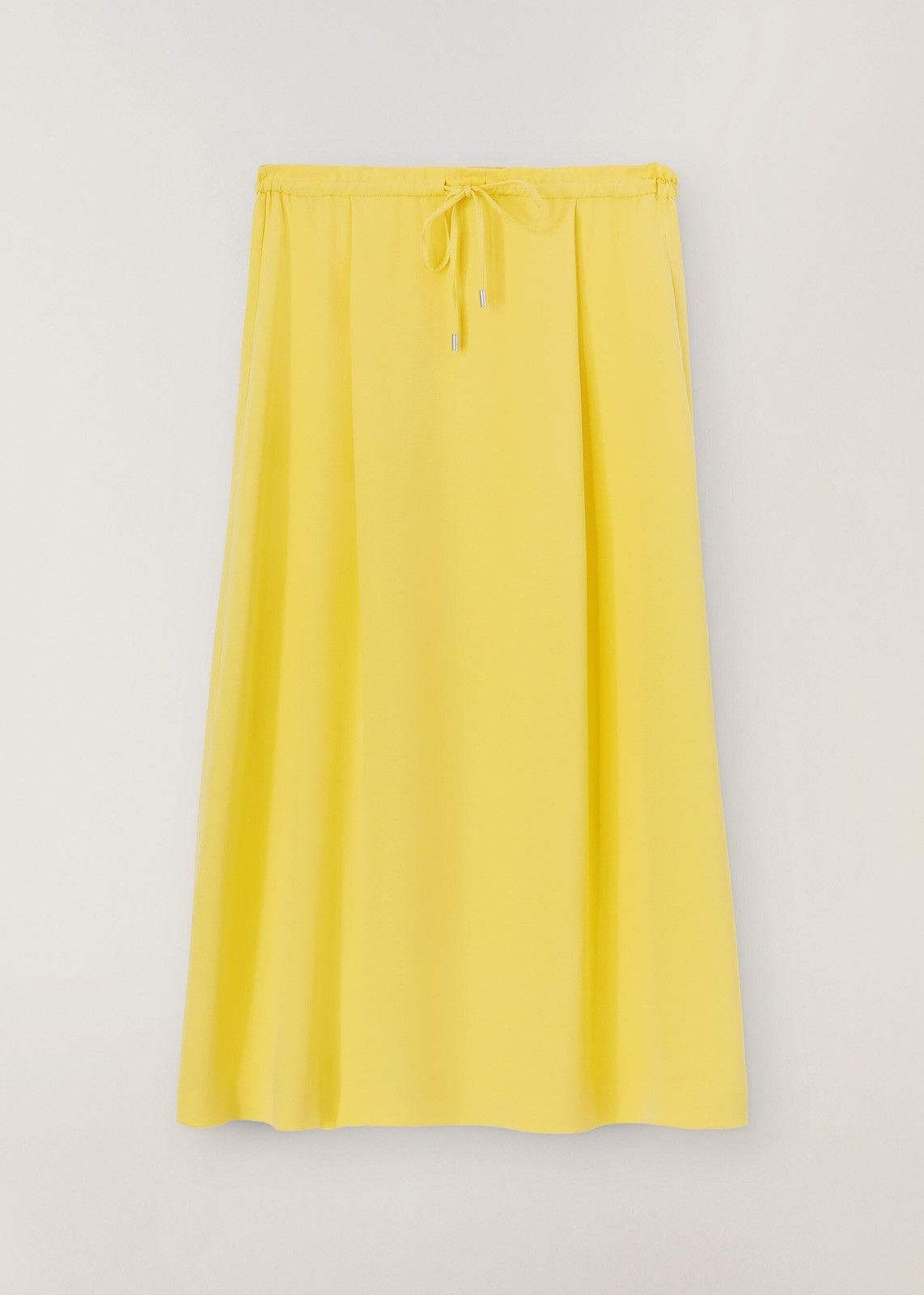 Loro Piana o1srvl11e0824 Lina Silk Midi Skirt in Yellow Size 28" / US 6 / IT 42 - 1 Thumbnail