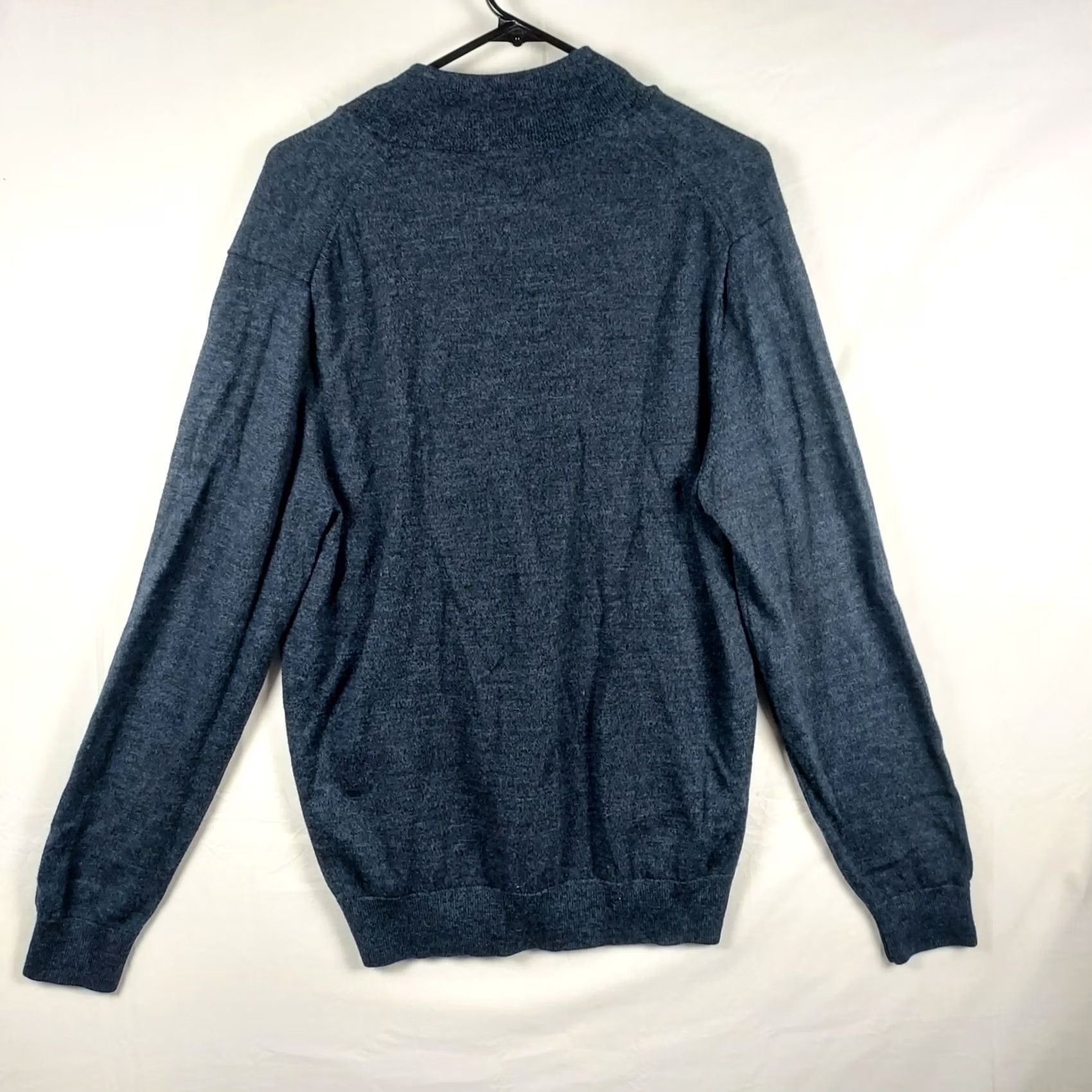 Vintage Fairlane Sweater Shirt Navy 100% Merino Wool Long Sleeve Mock Neck L Mens Pullover Casual Size US L / EU 52-54 / 3 - 2 Thumbnail