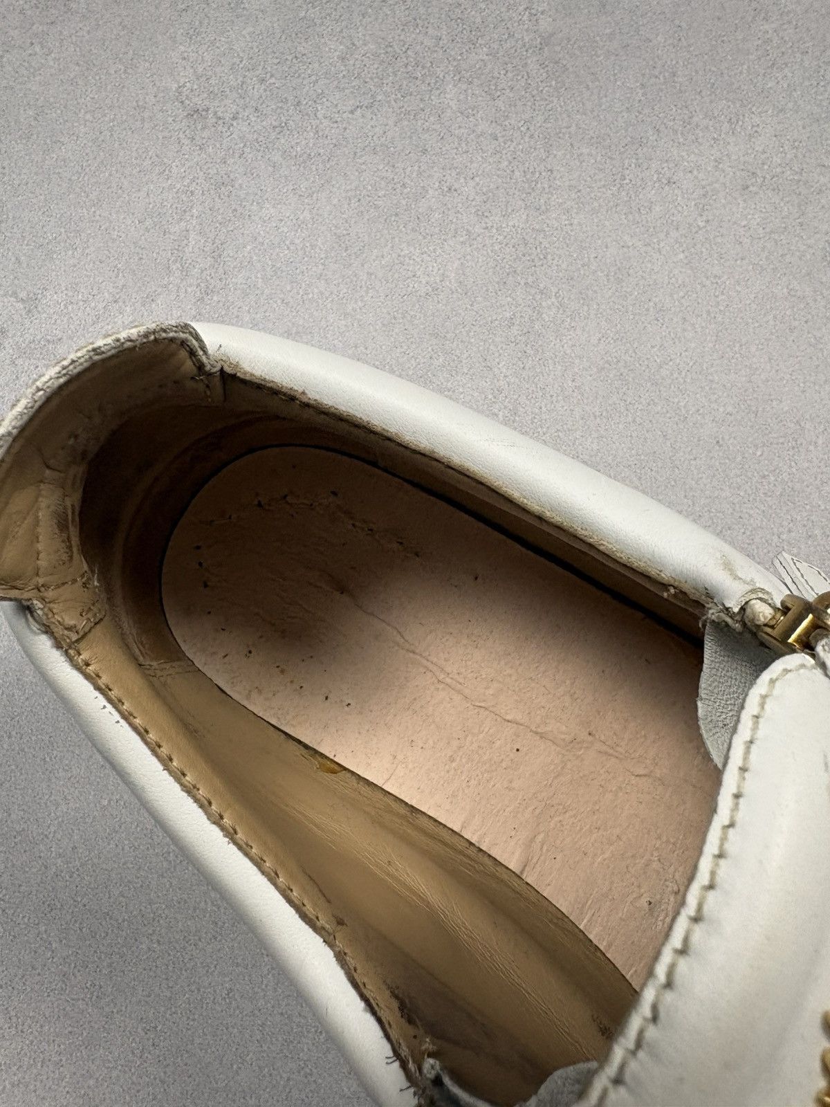 Giuseppe Zanotti Giuseppe Zanotti White Leather Zip Low Top Sneakers EU43 Size US 10 / EU 43 - 15 Thumbnail