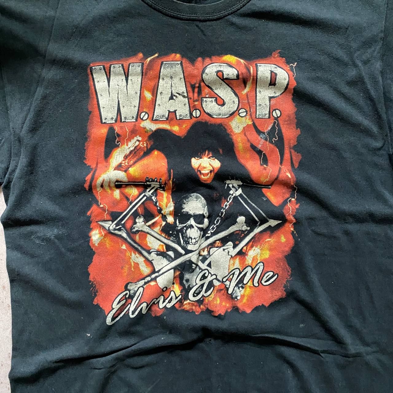 Band Tees VINTAGE 90S WASP KILLER KING OF METAL THRASHED RARE TEE 172 Size US L / EU 52-54 / 3 - 6 Thumbnail