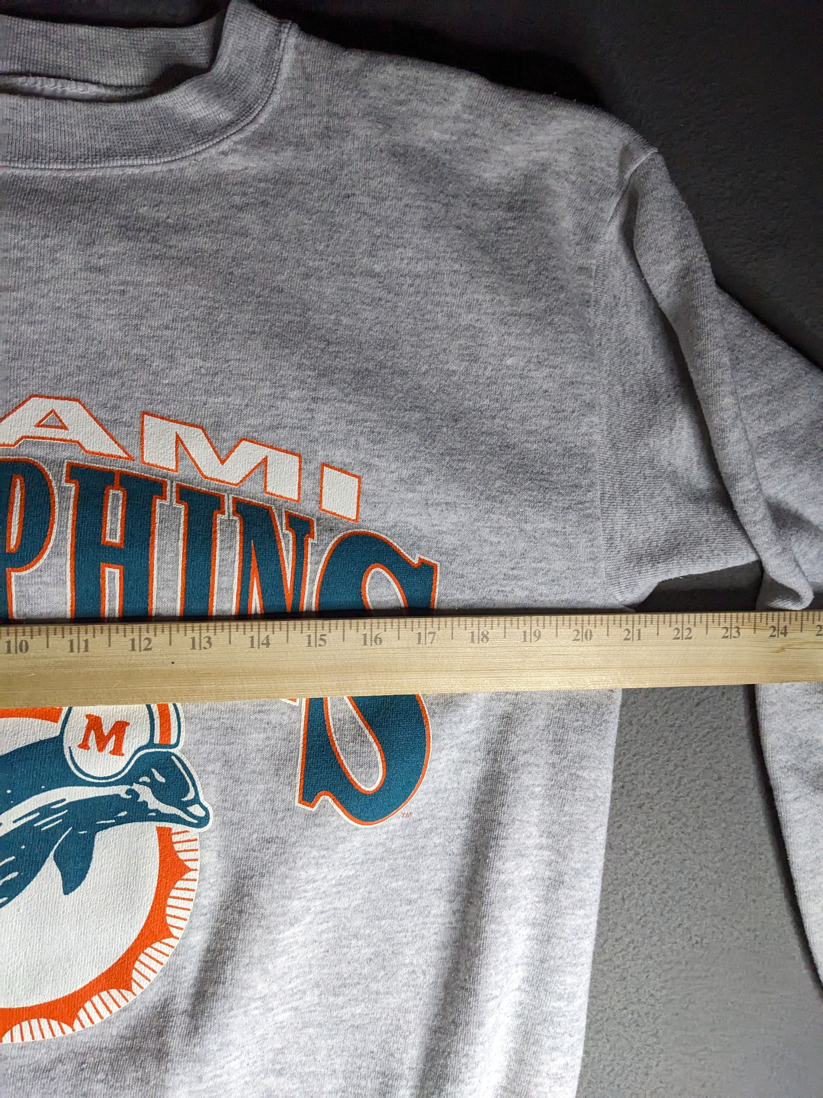 NFL VTG Miami Dolphins Crewneck Sweatshirt Made USA 1980s Large Size US L / EU 52-54 / 3 - 8 Thumbnail
