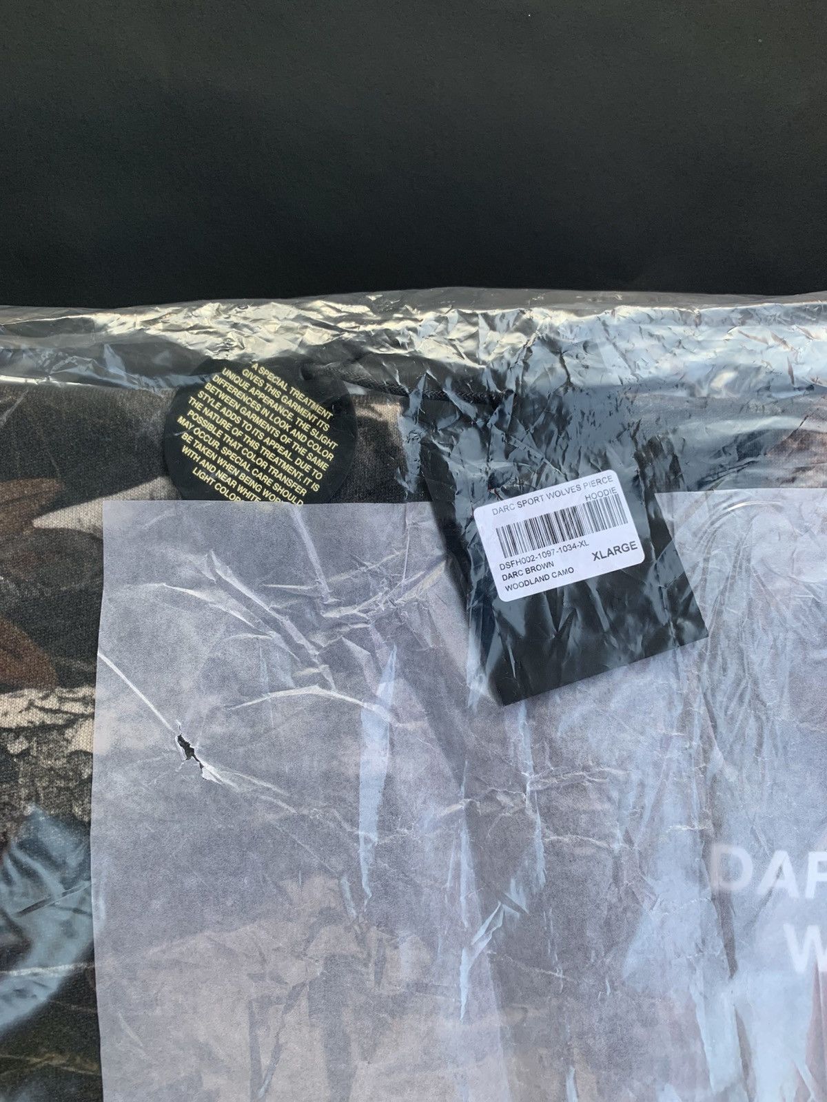 Darc Sport DARC SPORT WOLVES HOODIE IN DARC BROWN WOODLAND CAMO SIZE XL Size US XL / EU 56 / 4 - 8 Thumbnail