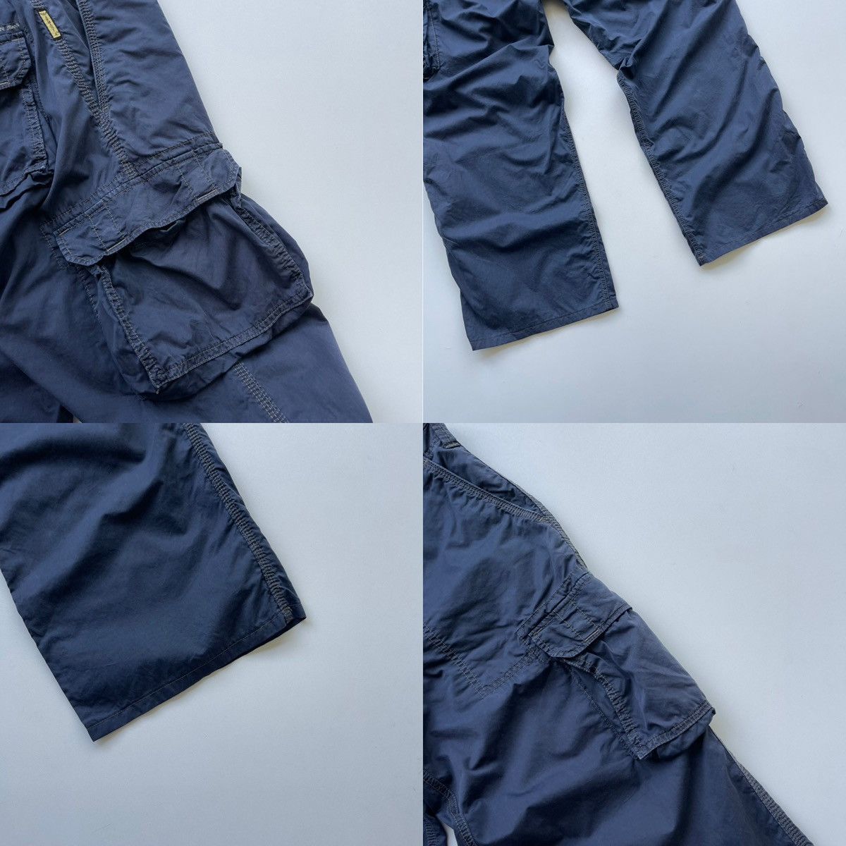 Armani Armani Jeans Vintage Baggy Cargo Pants Blue Rare Y2K Italy Size US 31 - 5 Thumbnail