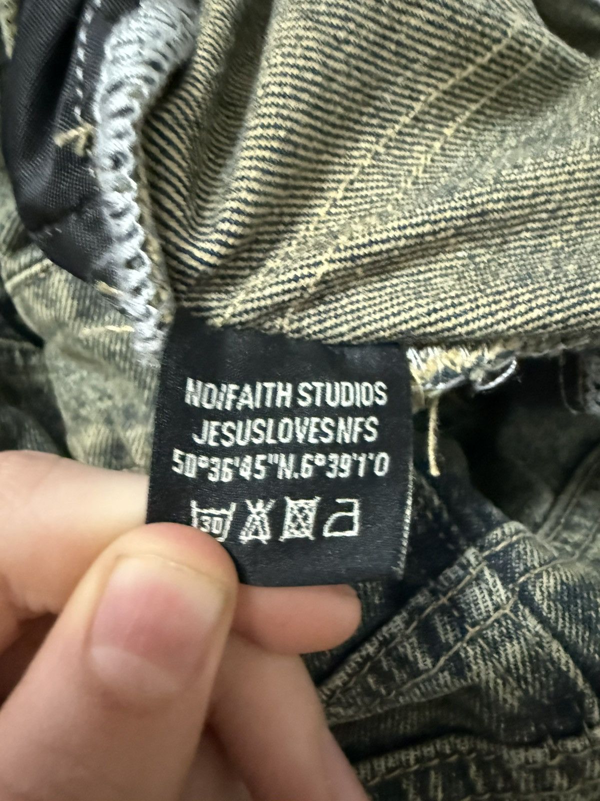 No Faith Studios No Faith Studios Wave Denim Jeans Green Distressed Size US 30 / EU 46 - 14 Thumbnail