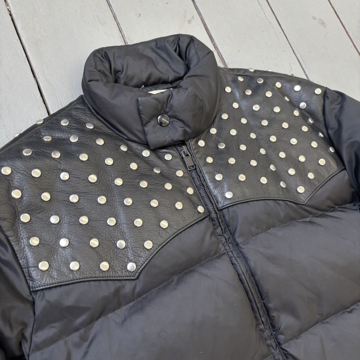 Saint Laurent Paris AW14 Studded Puffer Jacket Size US L / EU 52-54 / 3 - 3 Thumbnail