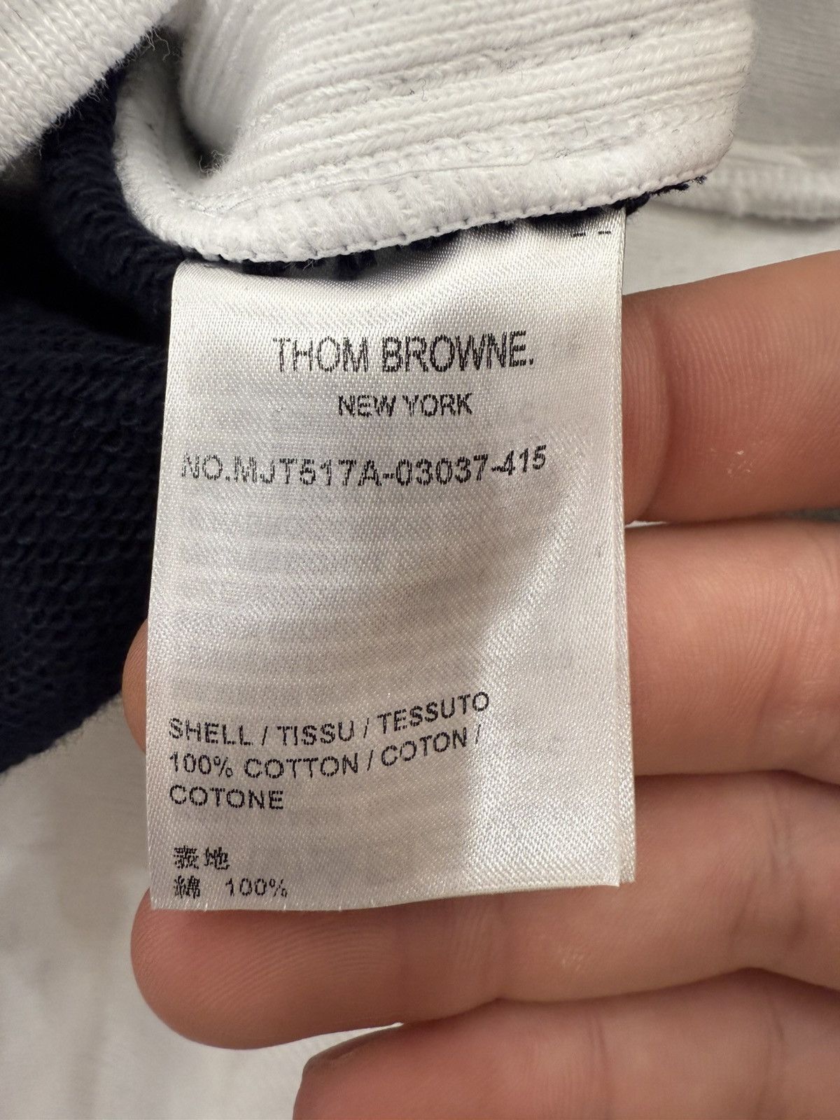 Thom Browne Thom Browne Navy/White Zip up Size US M / EU 48-50 / 2 - 8 Thumbnail