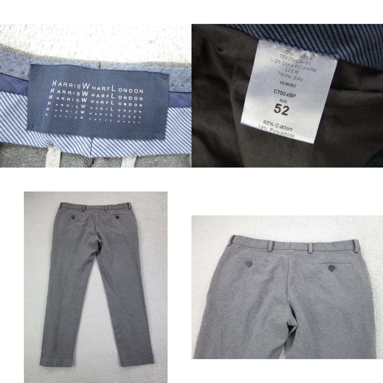 Harris Wharf London Harris Wharf London Pants Mens 36x28 Gray Preppy Academia Business Casual Dress Pants Straight Pockets IT 52 Vintage No Size US 36 / EU 52 - 8 Thumbnail