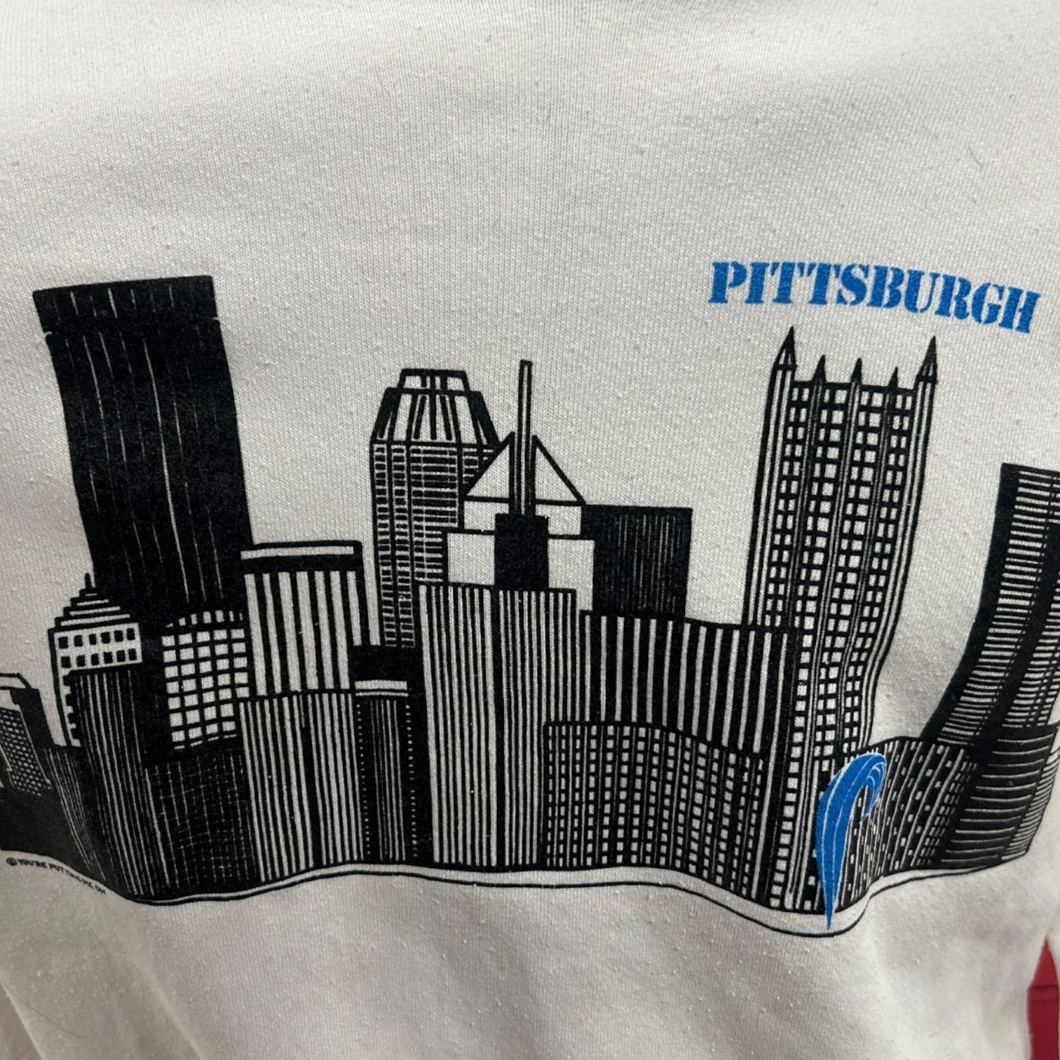 Vintage Vintage 1980s Pittsburgh Skyline Sweatshirt – White Crewneck Size US L / EU 52-54 / 3 - 3 Thumbnail