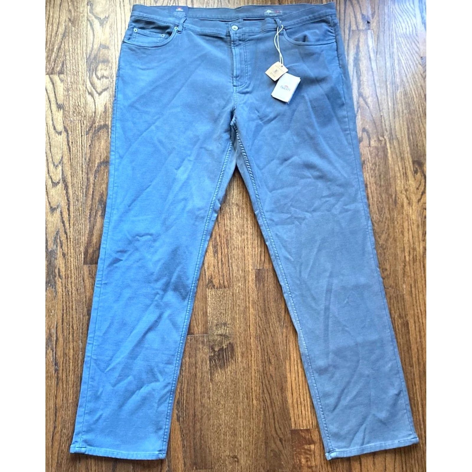 Faherty Faherty Pants Mens 42x32 Chino 5-Pocket Stretch Ocean Blue NWT Regular Size US 42 / EU 58 - 2 Thumbnail