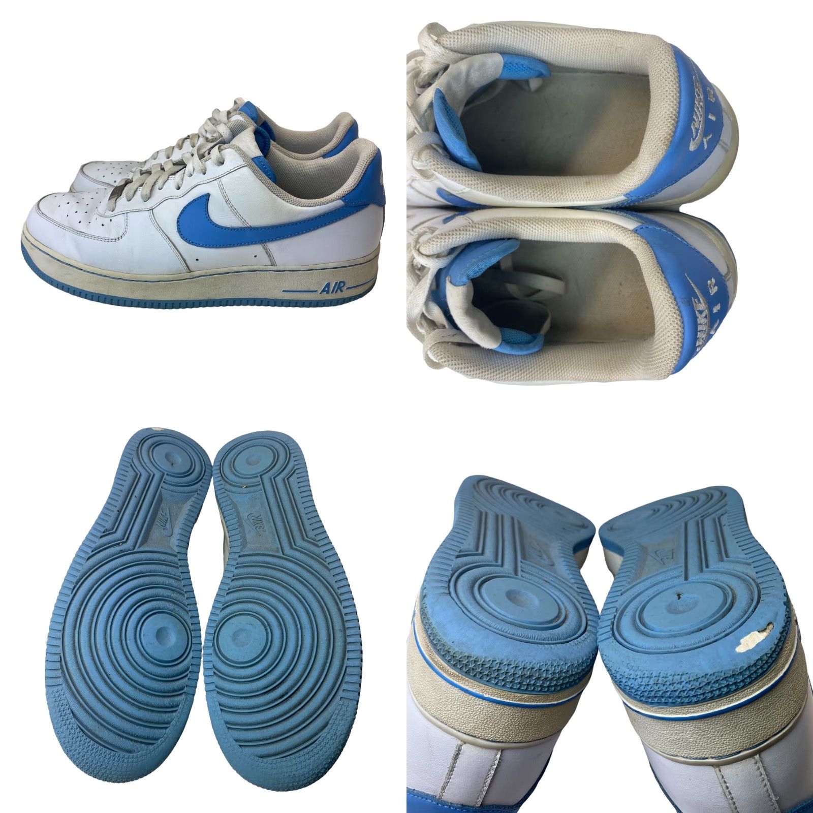 Nike VINTAGE NIKE AIR FORCE 1 SHOE UNC TAR HEEL UNIVERSITY BLUE WHITE MENS SZ 12 Size US 12 / EU 45 - 8 Thumbnail