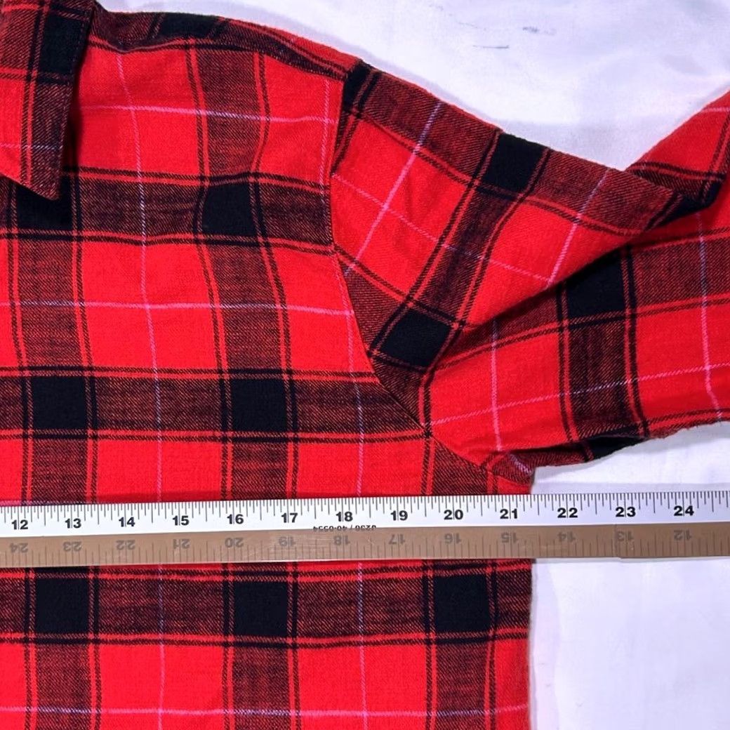 J.Crew NWT J.Crew Button-Down Shirt Womens 8 Red Black Buffalo Plaid Flannel Shirt Boyfriend fit? Size M / US 6-8 / IT 42-44 - 8 Thumbnail