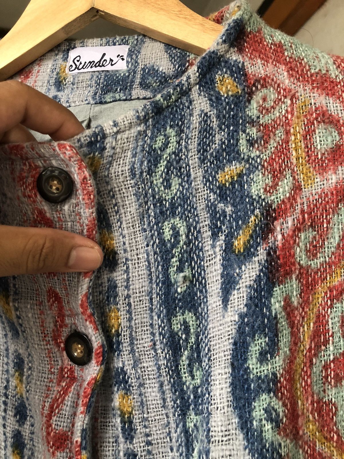 Native ❗️Sunder Native Cotton Knit Gaudy Oversize Jacket Like Coogi Size US M / EU 48-50 / 2 - 12 Thumbnail