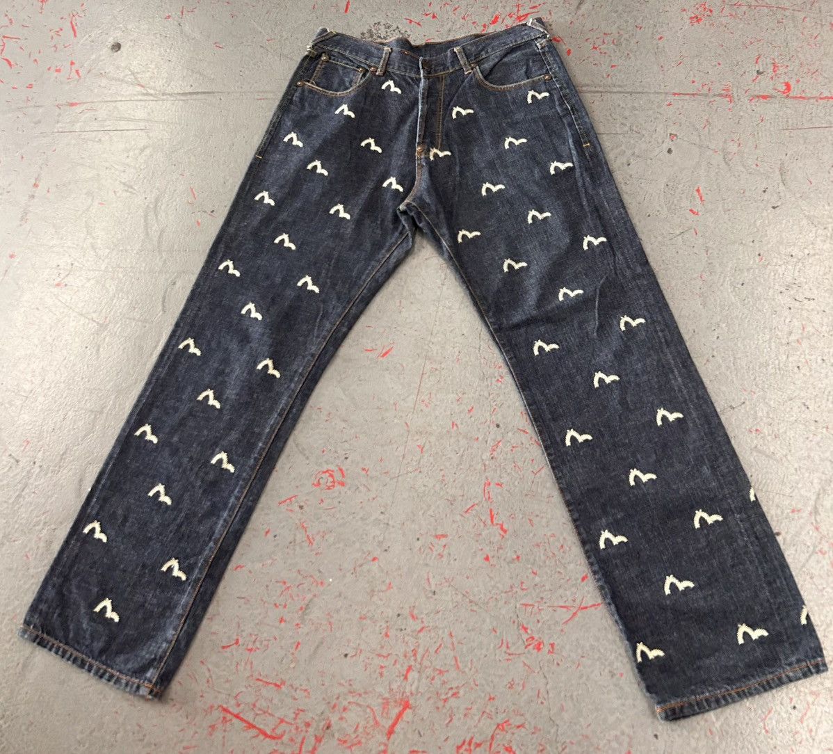 Evisu Evisu Selvedge Denim Jeans Embroidered White Gull Size US 36 / EU 52 - 1 Thumbnail