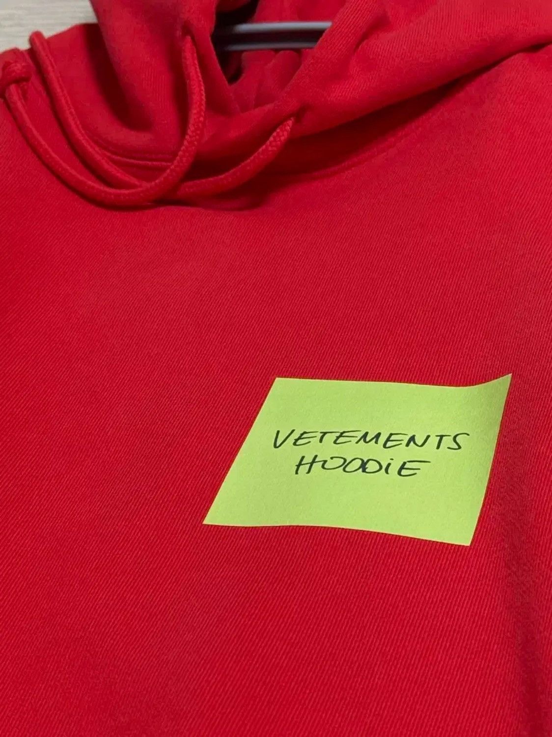 Vetements Vetements Sticky Note Red Hoodie Size US S / EU 44-46 / 1 - 2 Thumbnail