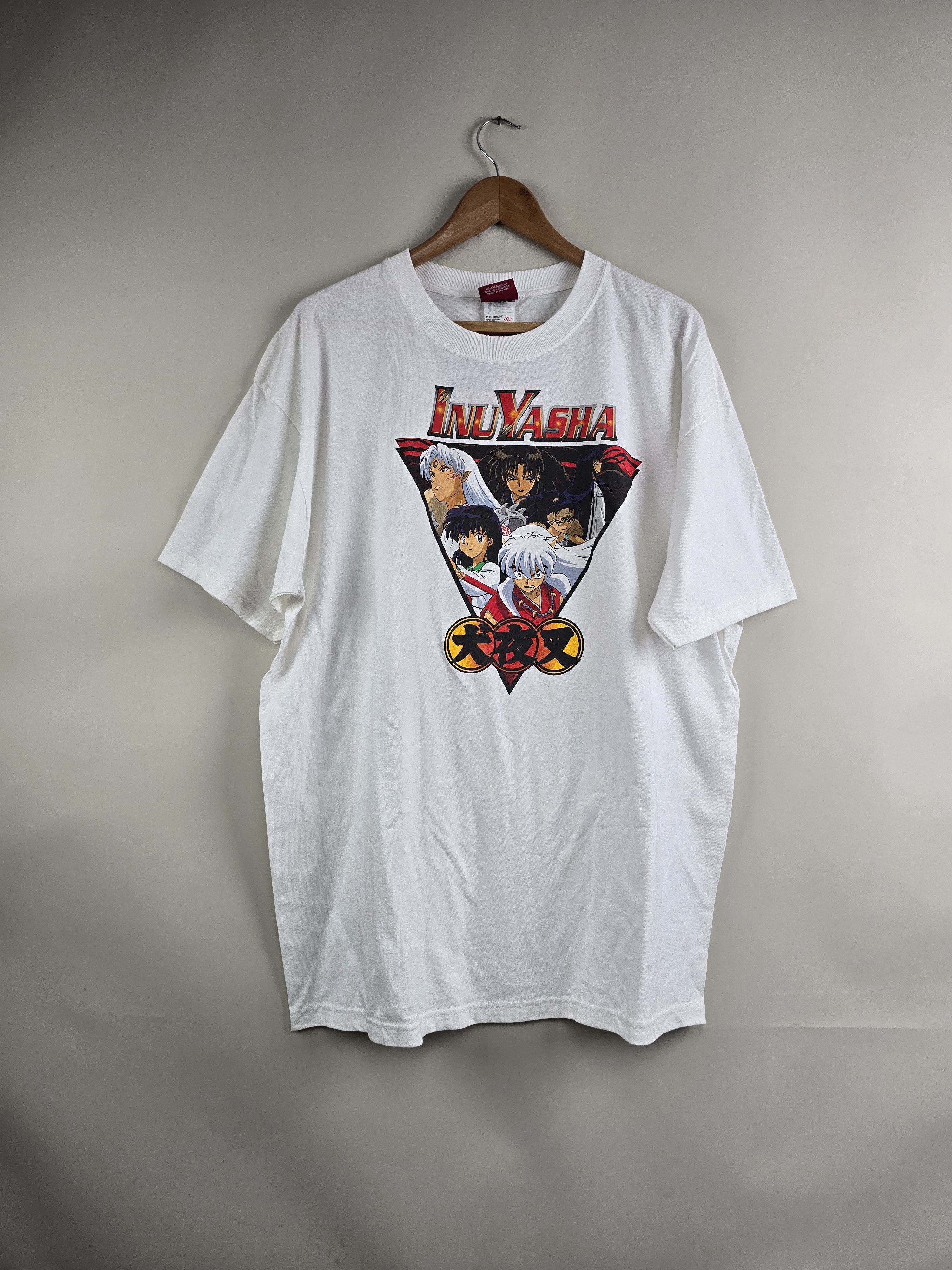 Image of Anima x Movie 2003 Inuyasha Anime Tee XL 24" 31.5" in White, Men's