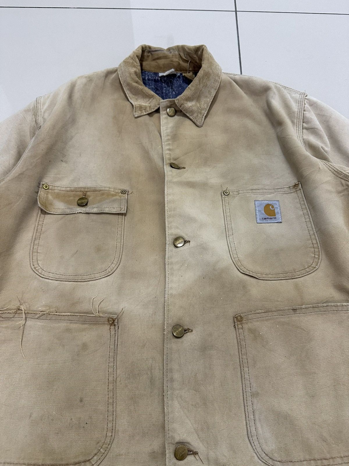 Carhartt Vintage CARHARTT Worker Wear Chore Jakcet Michigan Design Size US L / EU 52-54 / 3 - 4 Thumbnail