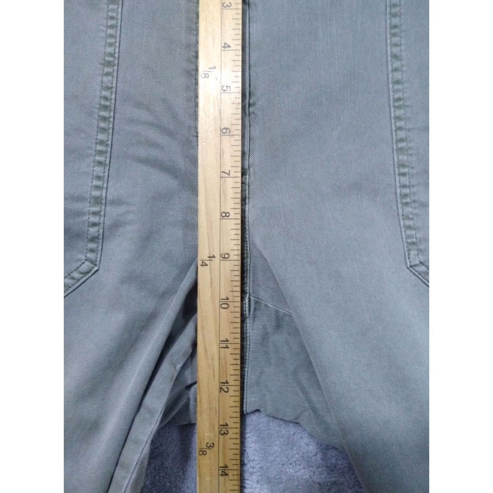 Vintage J Jill Green Cargo Chino Pants Womens 10 Crop Stretch Ankle Size 32" / US 10 / IT 46 - 4 Thumbnail