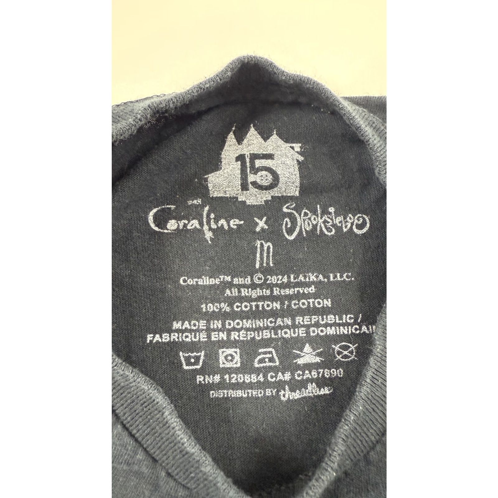 Threadless Coraline Shirt Mens Medium Black 15th Anniversary Cartoon Movie Tee Spooksieboo Graphic Print Size US M / EU 48-50 / 2 - 3 Thumbnail