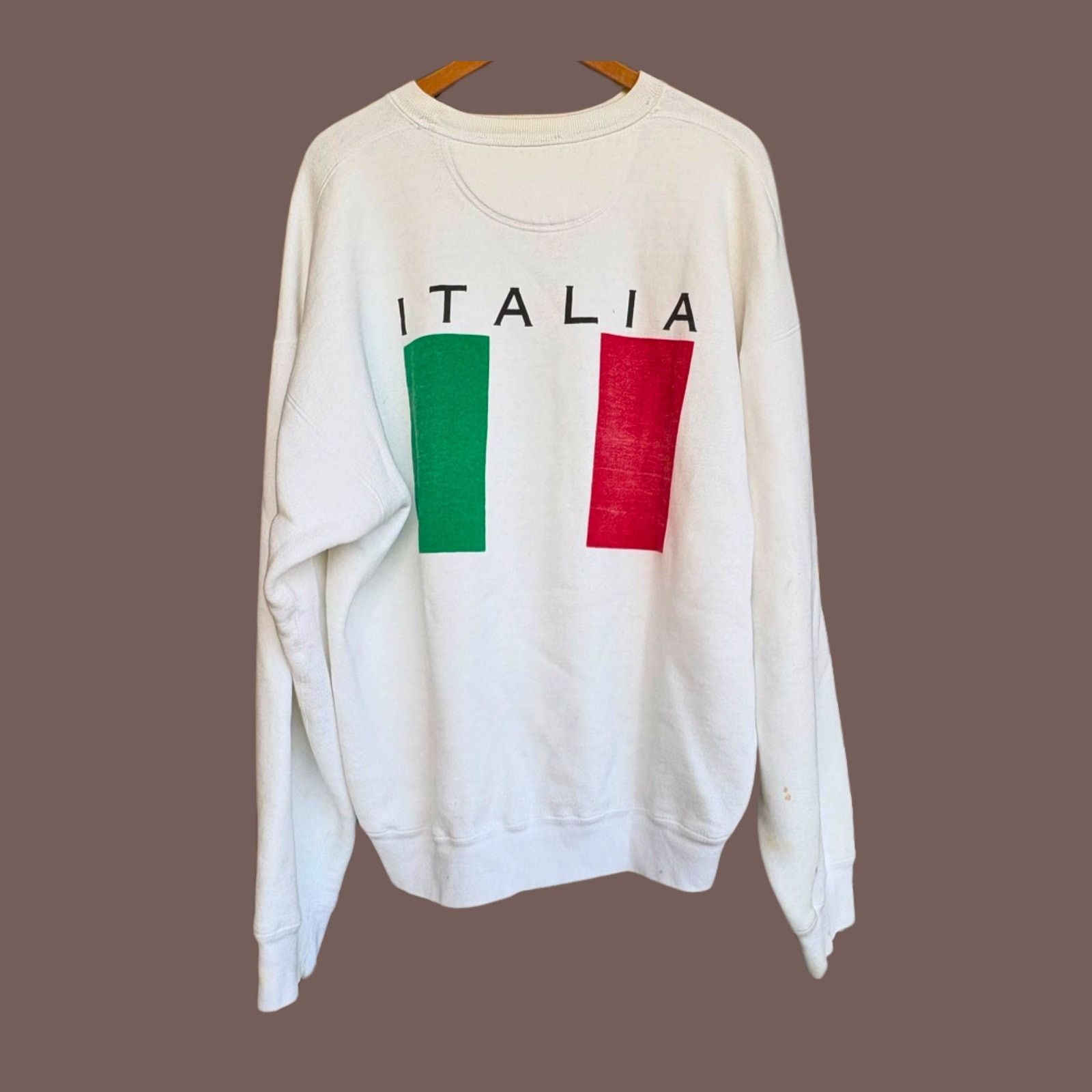 Vintage VTG Sweatshirt | Italia Flag Crewneck | Eurocore 90s Size US L / EU 52-54 / 3 - 1 Thumbnail
