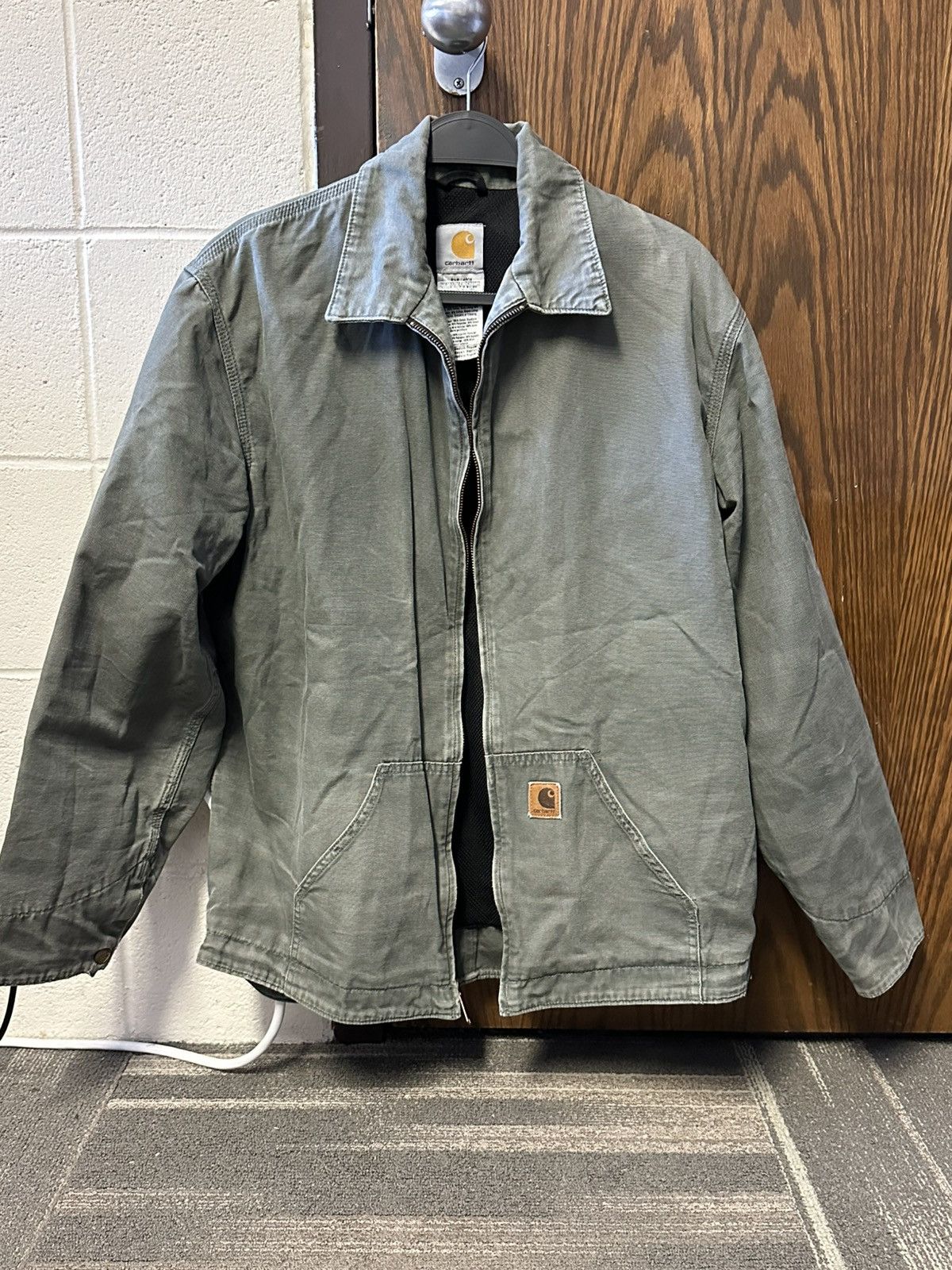 Carhartt Carhartt J70 MOS Green Lined Work Jacket Size M Regular Fit Size US M / EU 48-50 / 2 - 1 Thumbnail