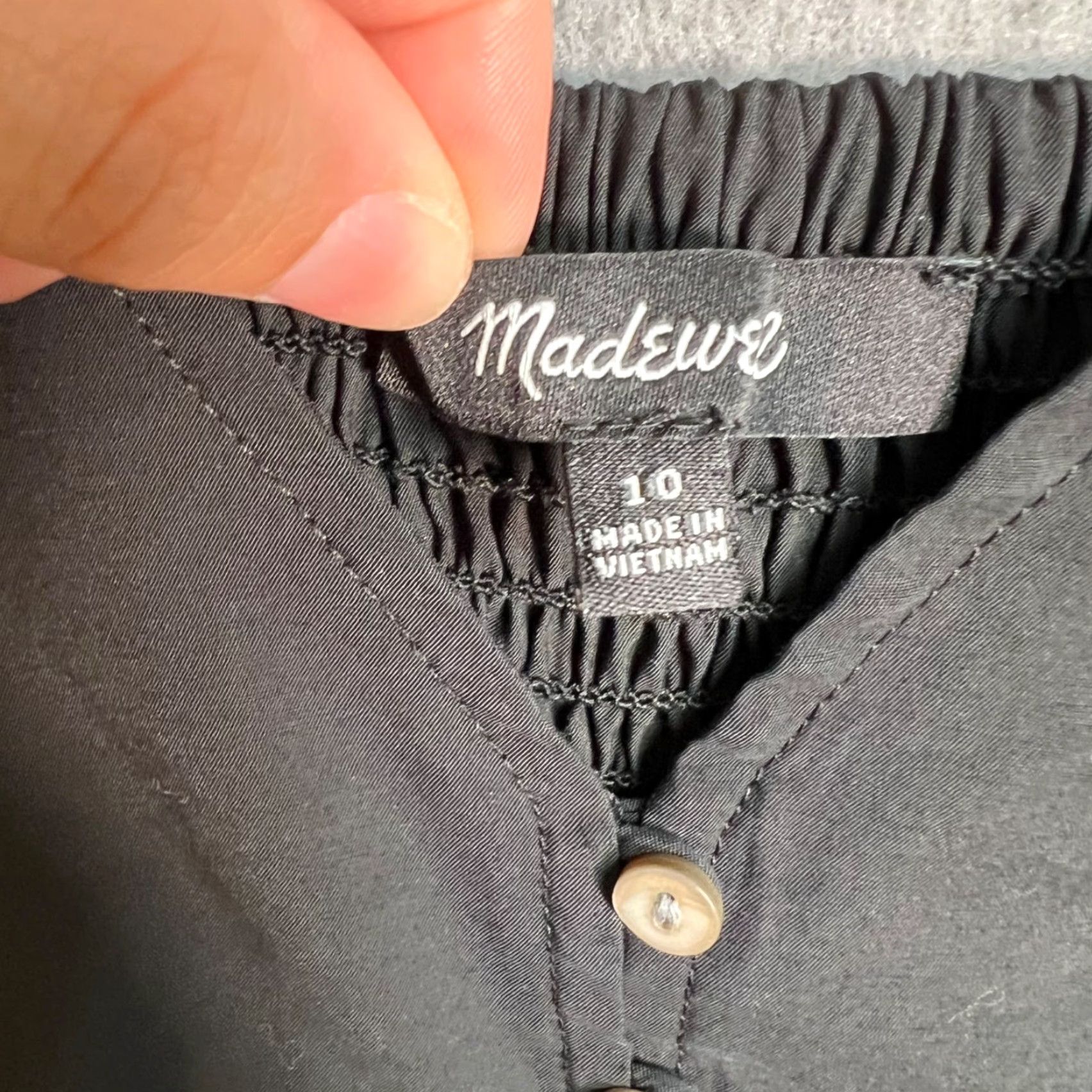 Madewell Madewell Black Sleeveless Crop Top Womens Size 10 Modal/Polyester Blend Tank Shirt Size L / US 10 / IT 46 - 3 Thumbnail