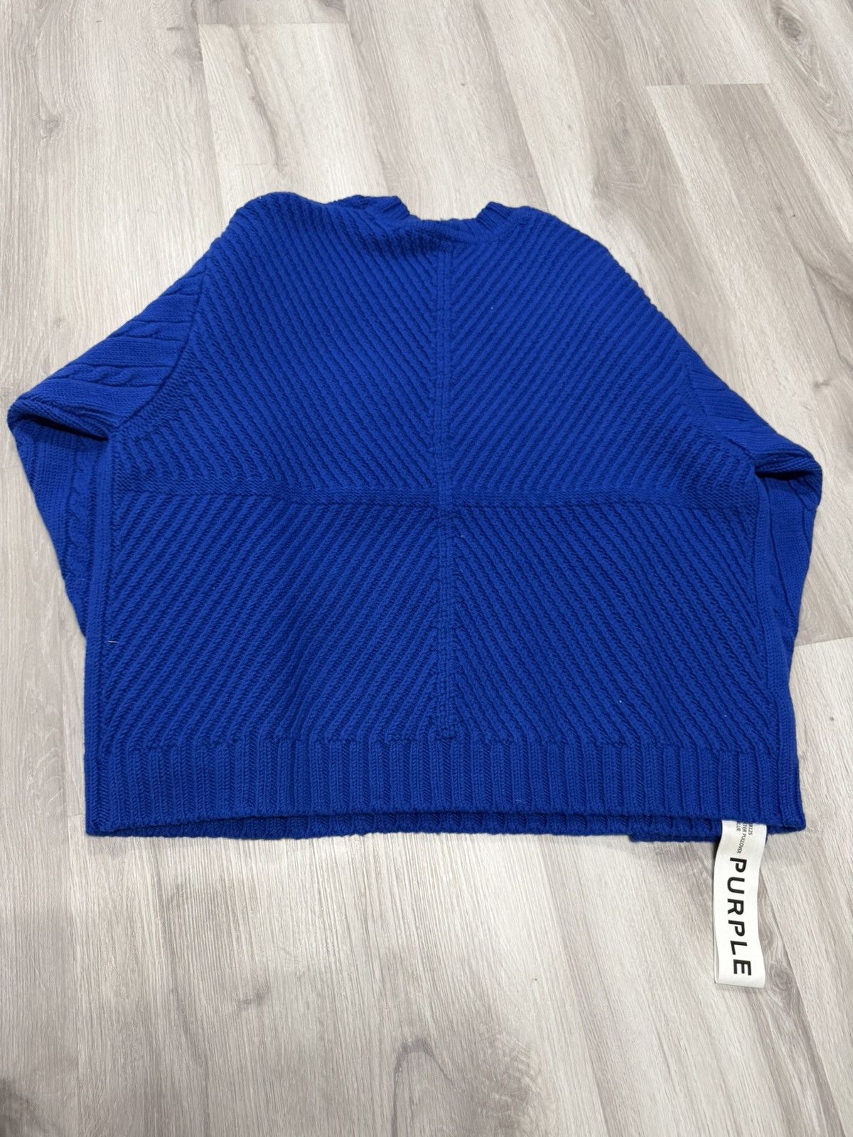 Purple Brand Purple Brand Cable Sweater Pullover Marine Blue Gothic Size US M / EU 48-50 / 2 - 3 Thumbnail