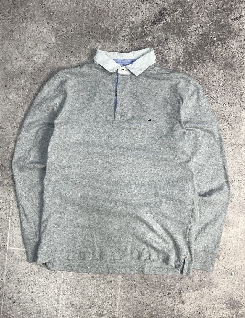 Tommy Hilfiger × Vintage Tommy Hilfiger Rugby Long Sleeve Vintage Size US L / EU 52-54 / 3 - 2 Thumbnail