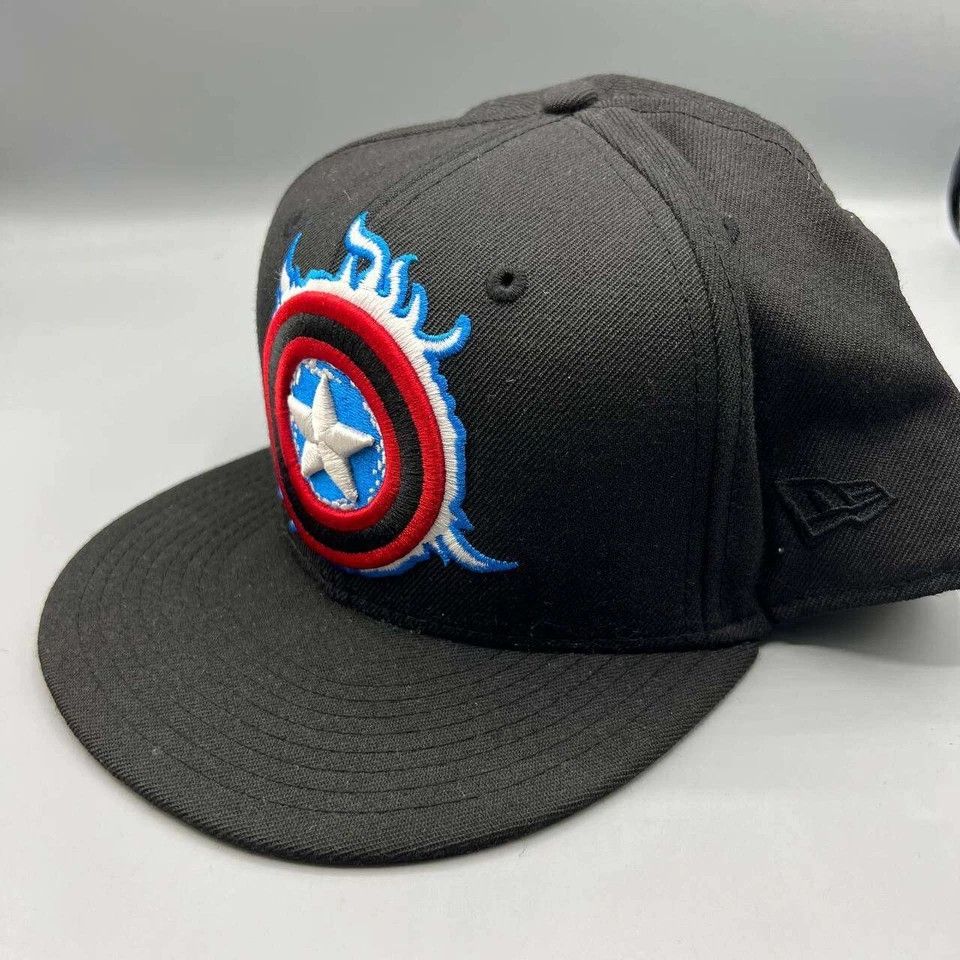 New Era Captain America Marvel Hat Men 8 59Fifty New Era Fitted Cap Size ONE SIZE - 3 Thumbnail