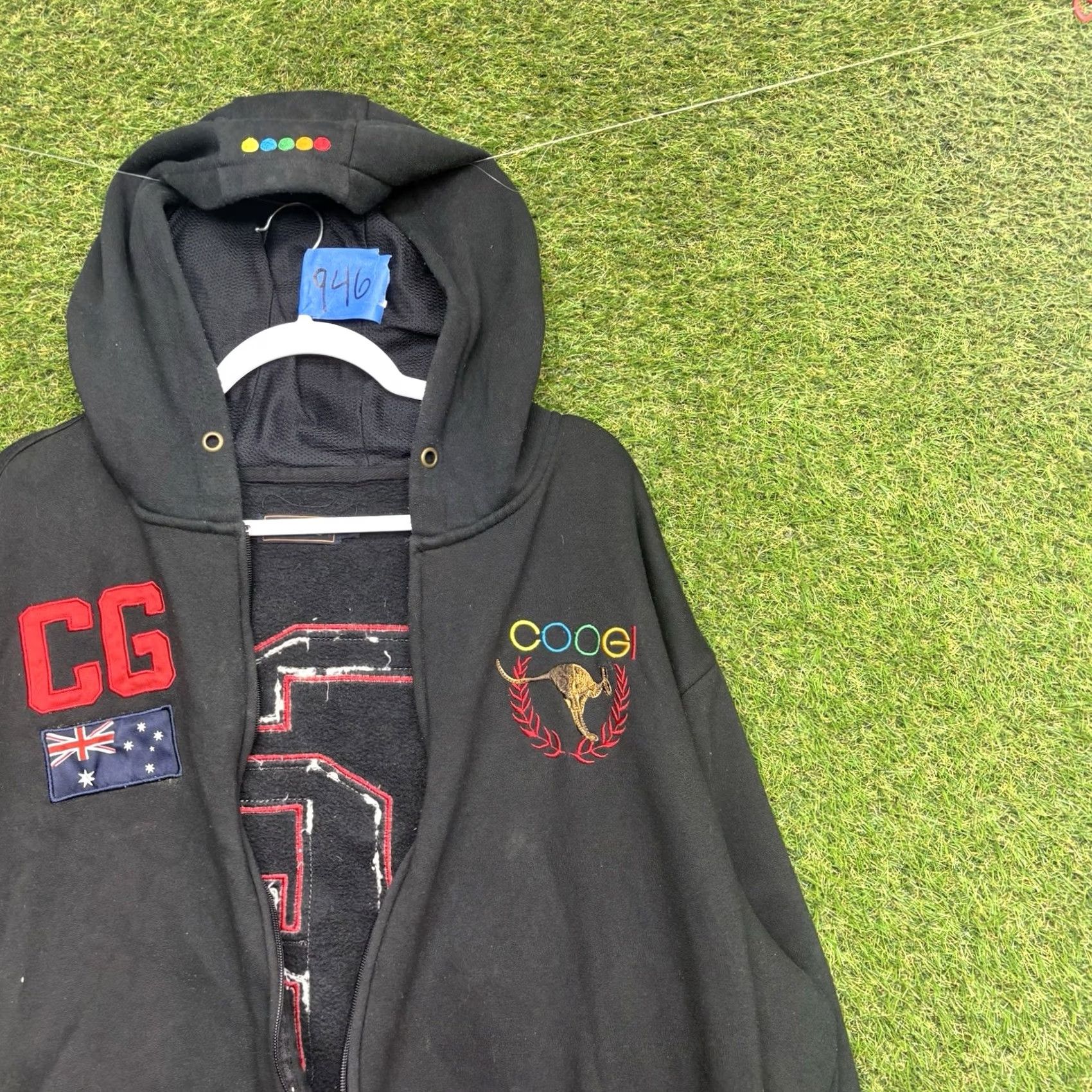 Coogi COOGI Hoodie Mens 4XL Australia Kangaroo Black Y2K 2000s 90s Skater Full Zip Hooded Pockets Crew Neck Zip Size US XXL / EU 58 / 5 - 2 Thumbnail