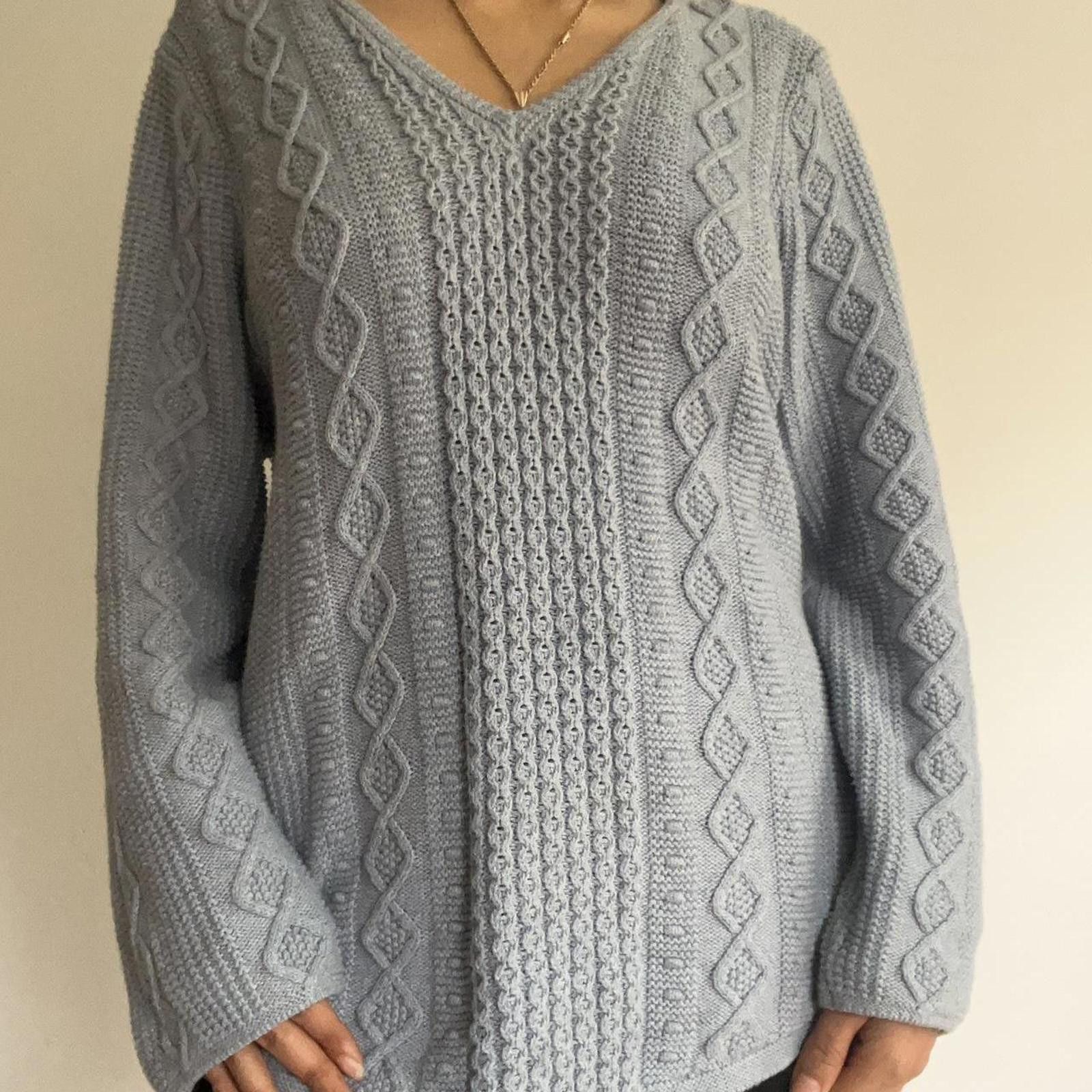 Other Light blue cable knit sweater #knitwear #cableknit Size XL / US 12-14 / IT 48-50 - 7 Thumbnail